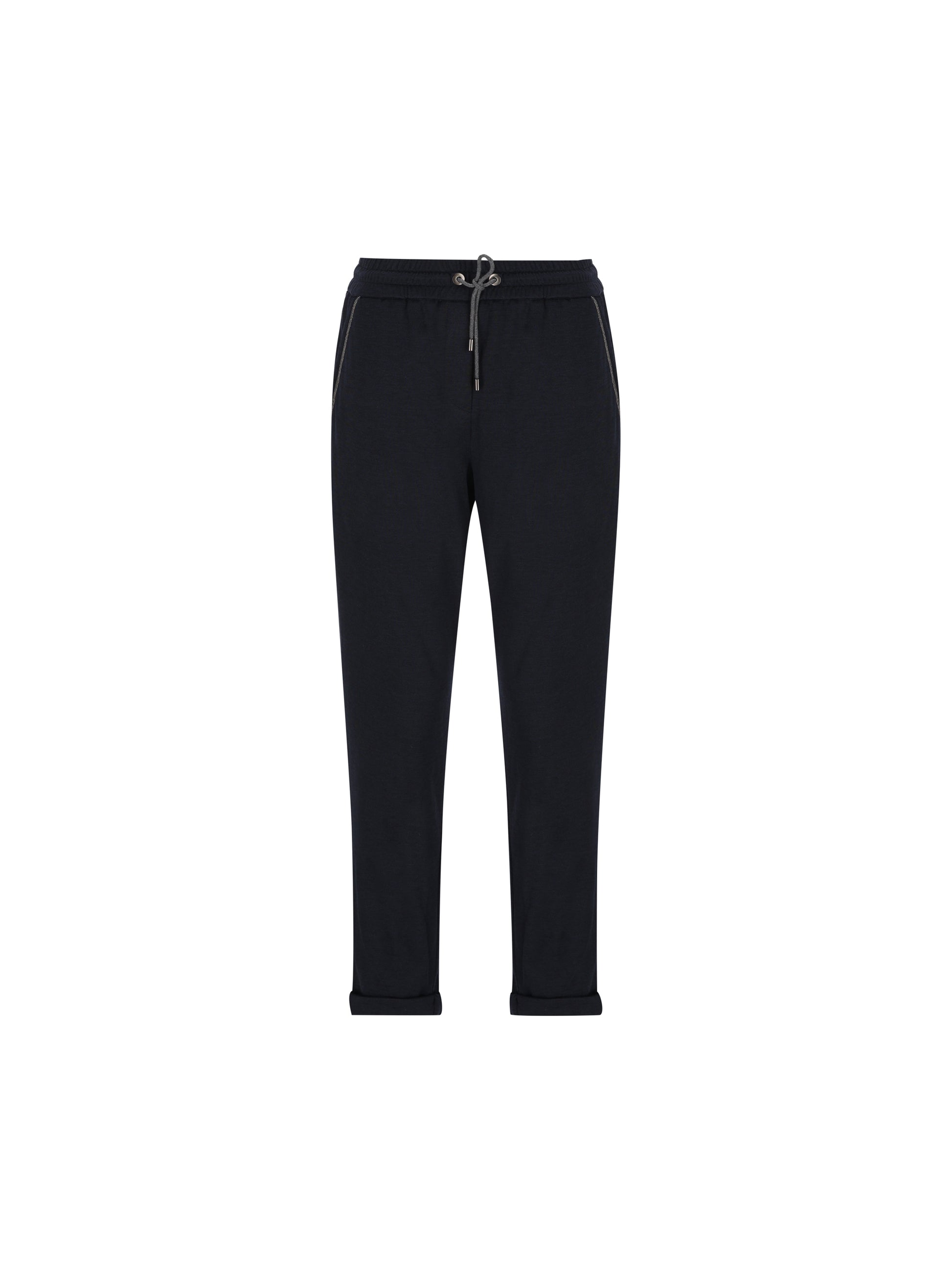 Pantaloni jogging in cotone e seta con monile MD828SB899 C8366 BRUNELLO CUCINELLI 