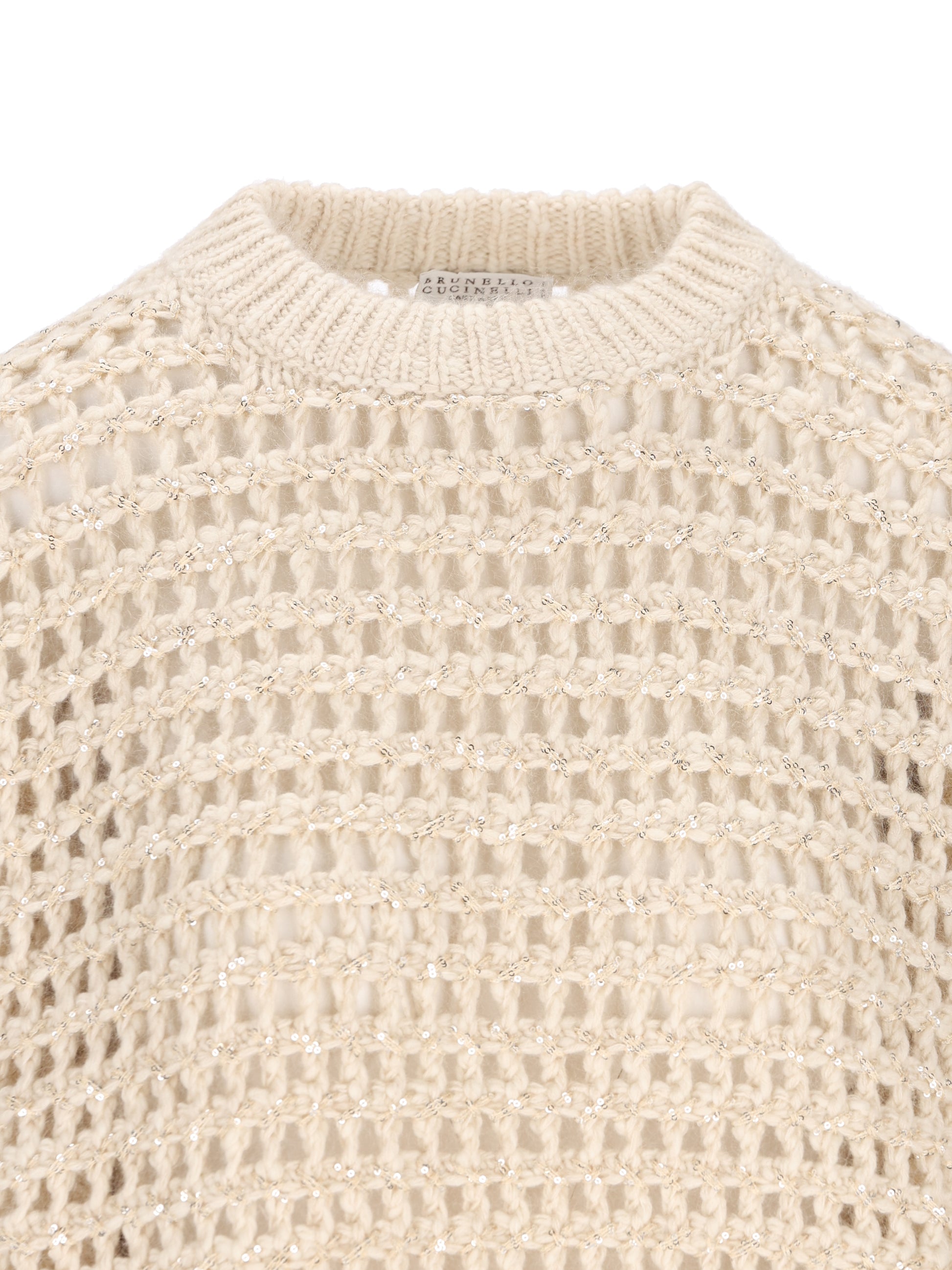 Maglia Donna Traforata con Paillettes MGO378800 CGM42 BRUNELLO CUCINELLI 