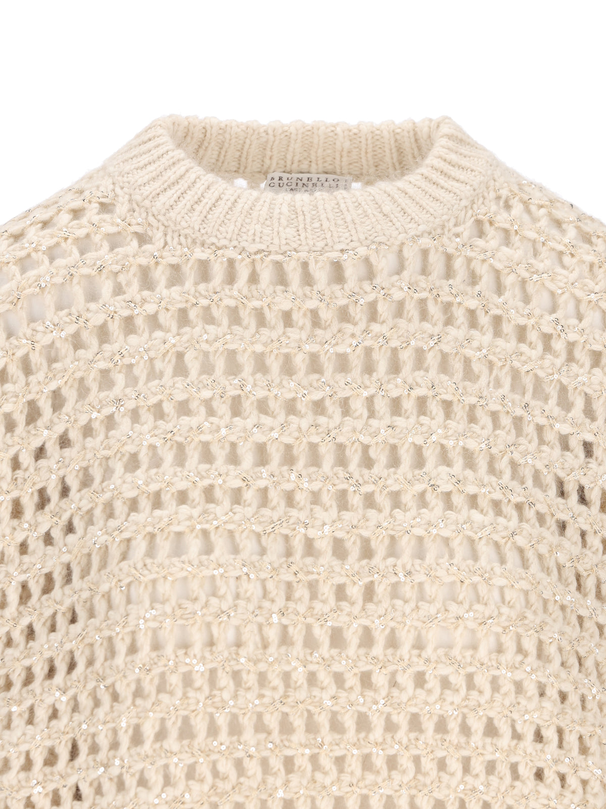 Maglia Donna Traforata con Paillettes MGO378800 CGM42 BRUNELLO CUCINELLI 