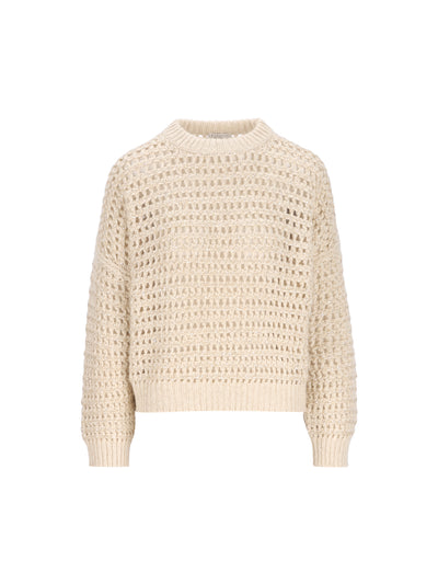 Maglia Donna Traforata con Paillettes MGO378800 CGM42 BRUNELLO CUCINELLI 