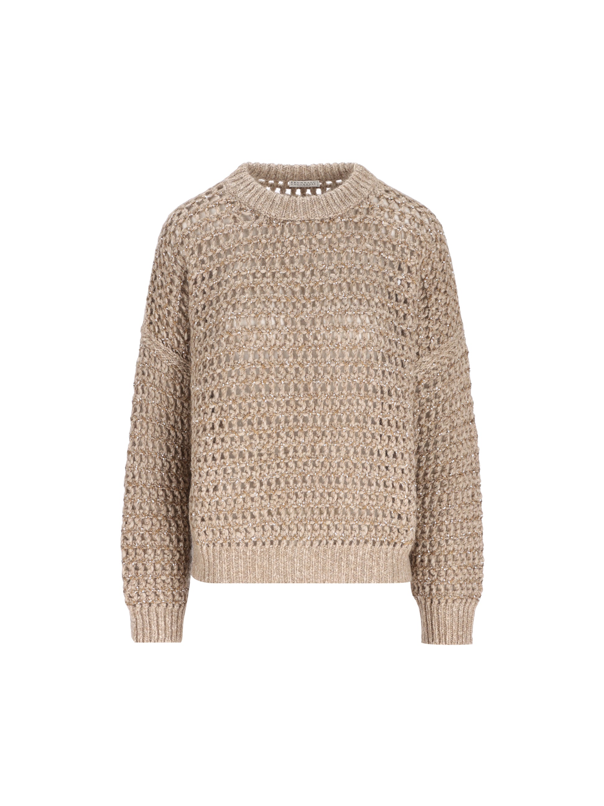 Maglia Donna Traforata con Paillettes MGO378800 CVA05 BRUNELLO CUCINELLI 