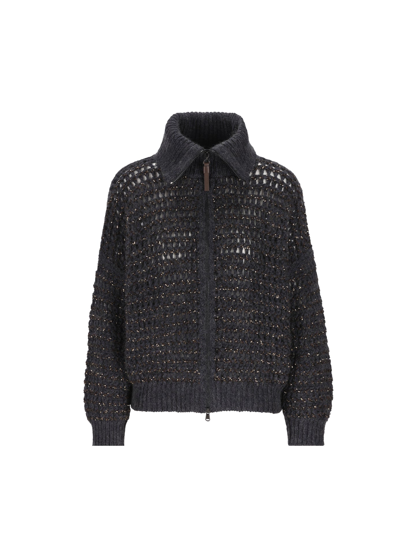 Cardigan Dazzling in Lana Vergine Soft e Cashmere a Rete MGO378806 CUC63 BRUNELLO CUCINELLI 
