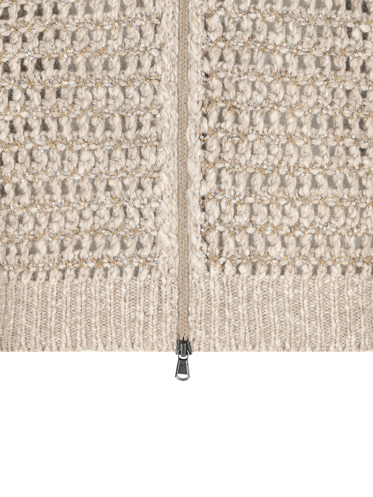 Cardigan Dazzling in Lana Vergine Soft e Cashmere a Rete MGO378806 CVA05 BRUNELLO CUCINELLI 