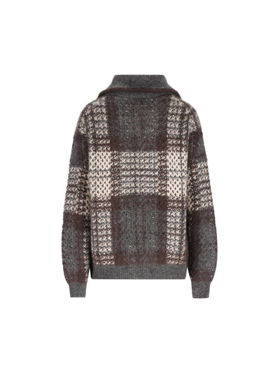 Cardigan realizzato in misto mohair. MMT571726 CYL69 BRUNELLO CUCINELLI 
