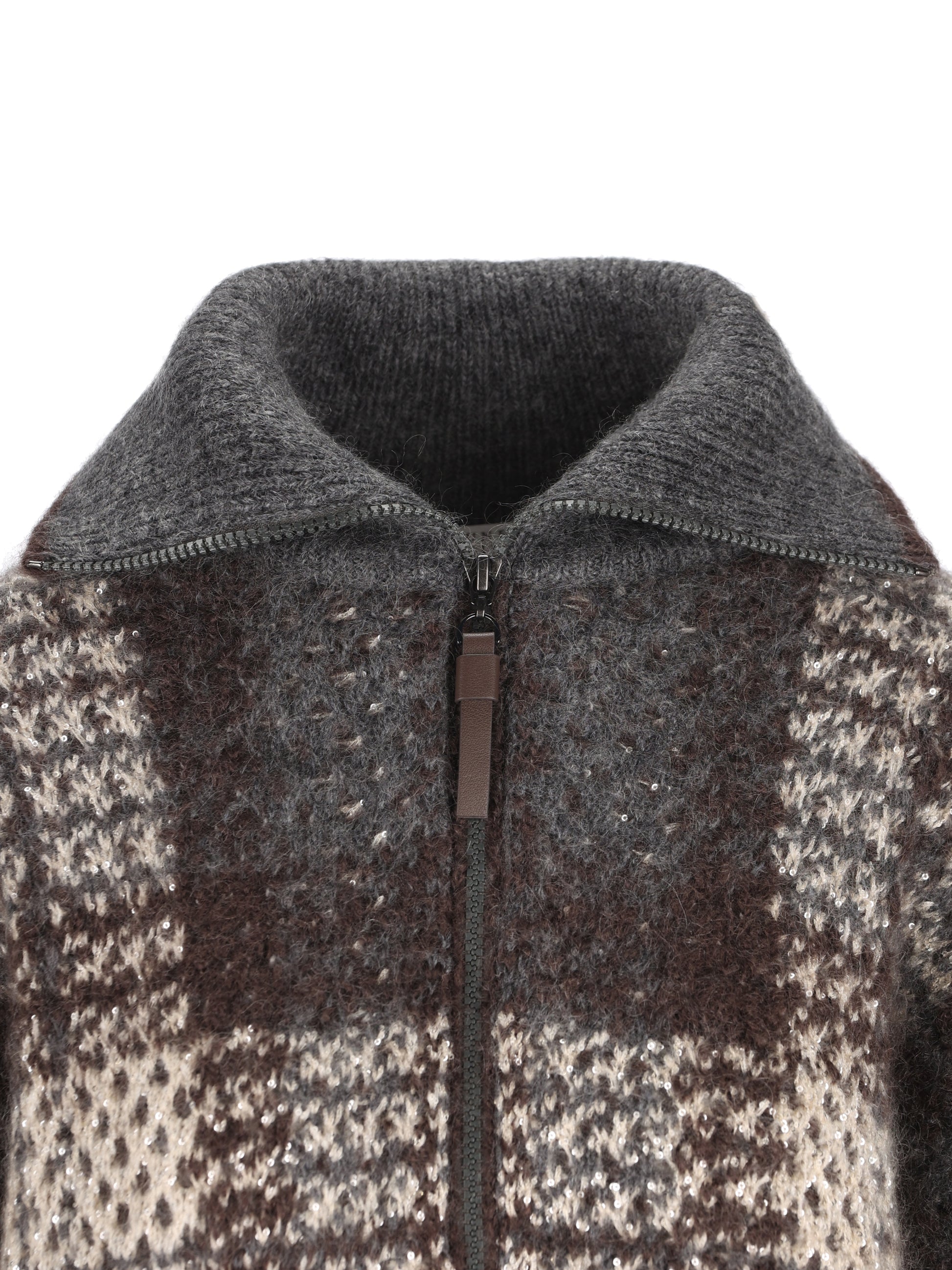 Cardigan realizzato in misto mohair. MMT571726 CYL69 BRUNELLO CUCINELLI 