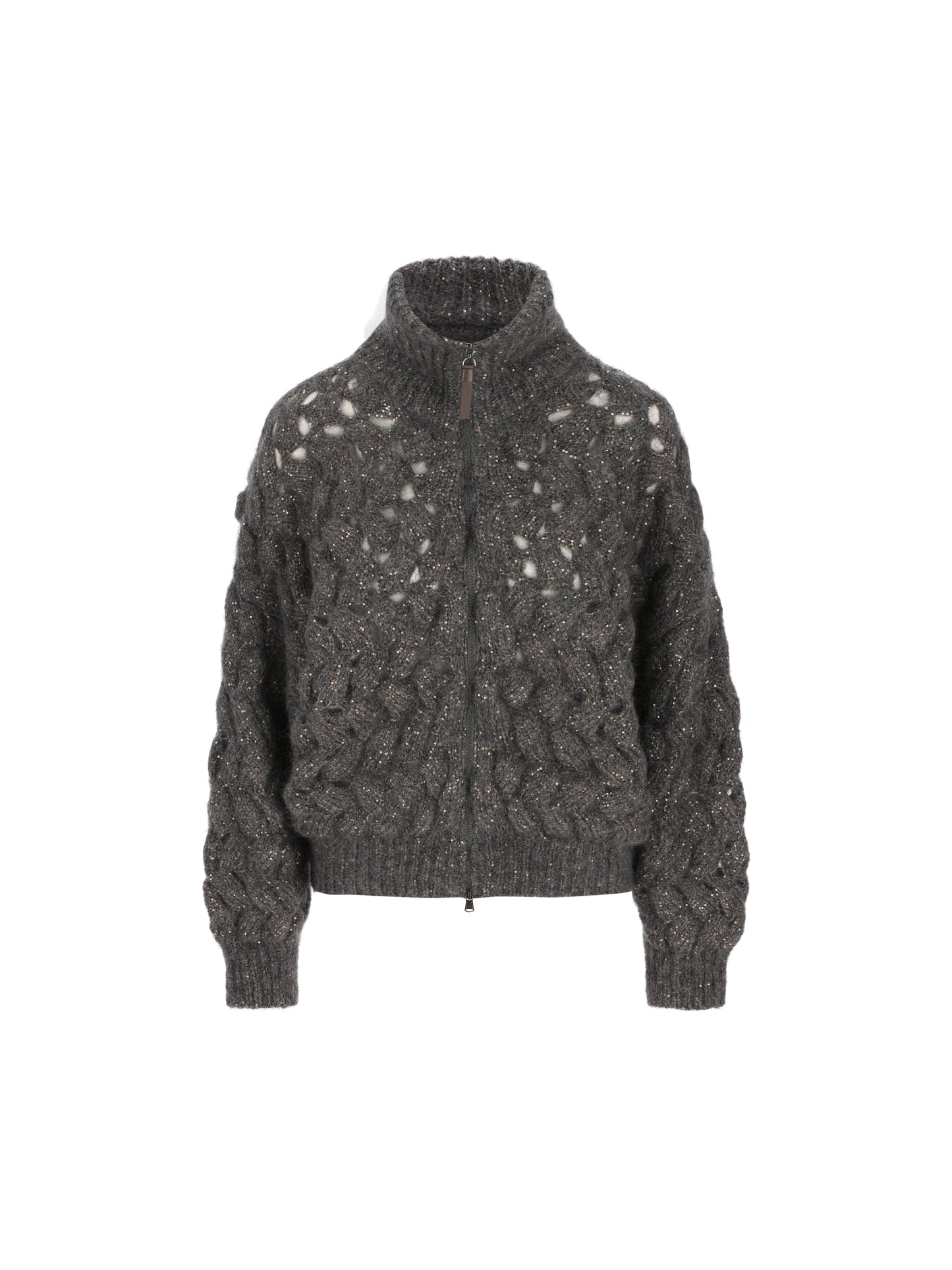 Cardigan realizzato in mohair e poliammide. MNT347516 CGD77 BRUNELLO CUCINELLI 