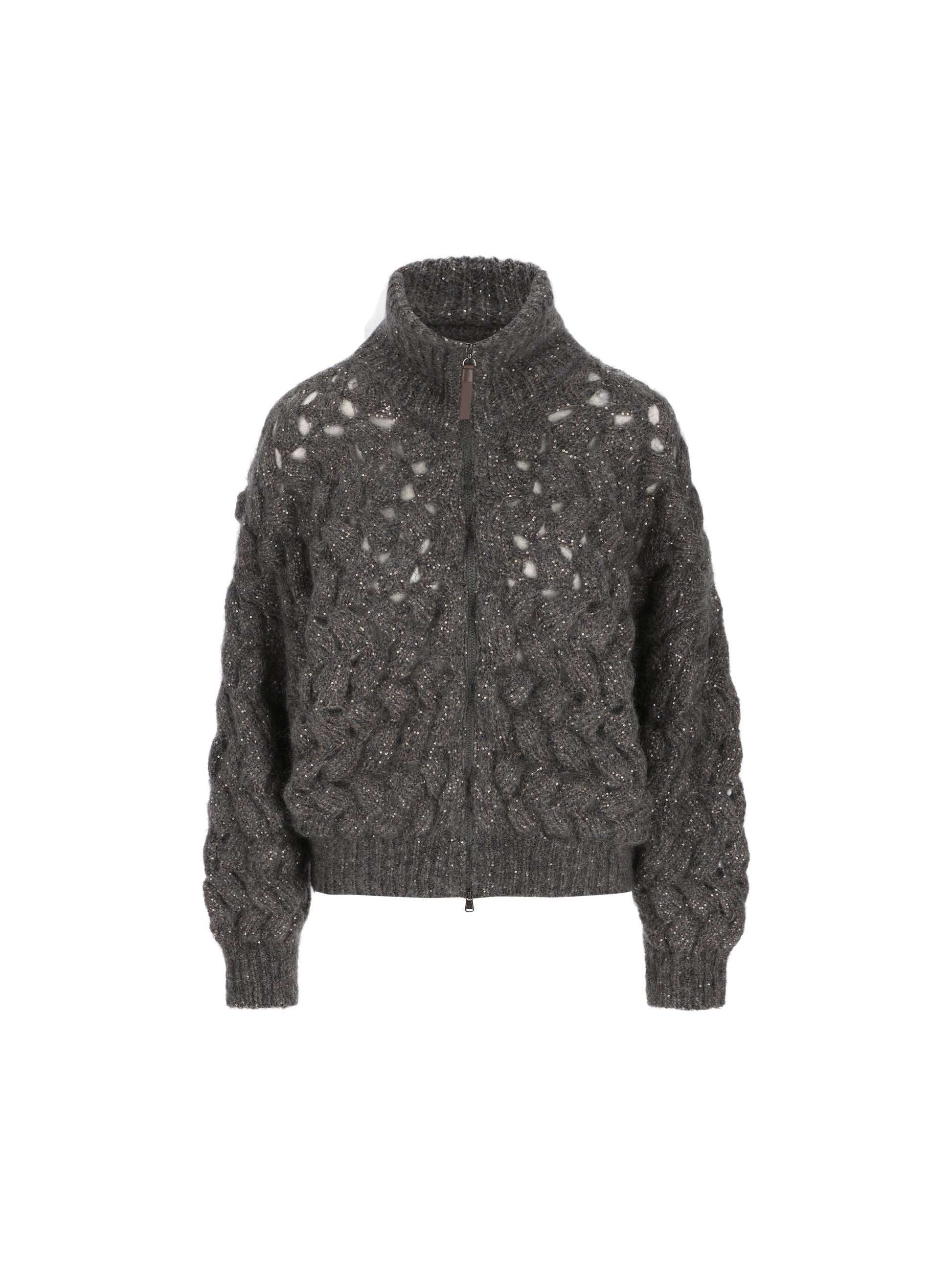 Cardigan realizzato in mohair e poliammide. MNT347516 CGD77 BRUNELLO CUCINELLI 