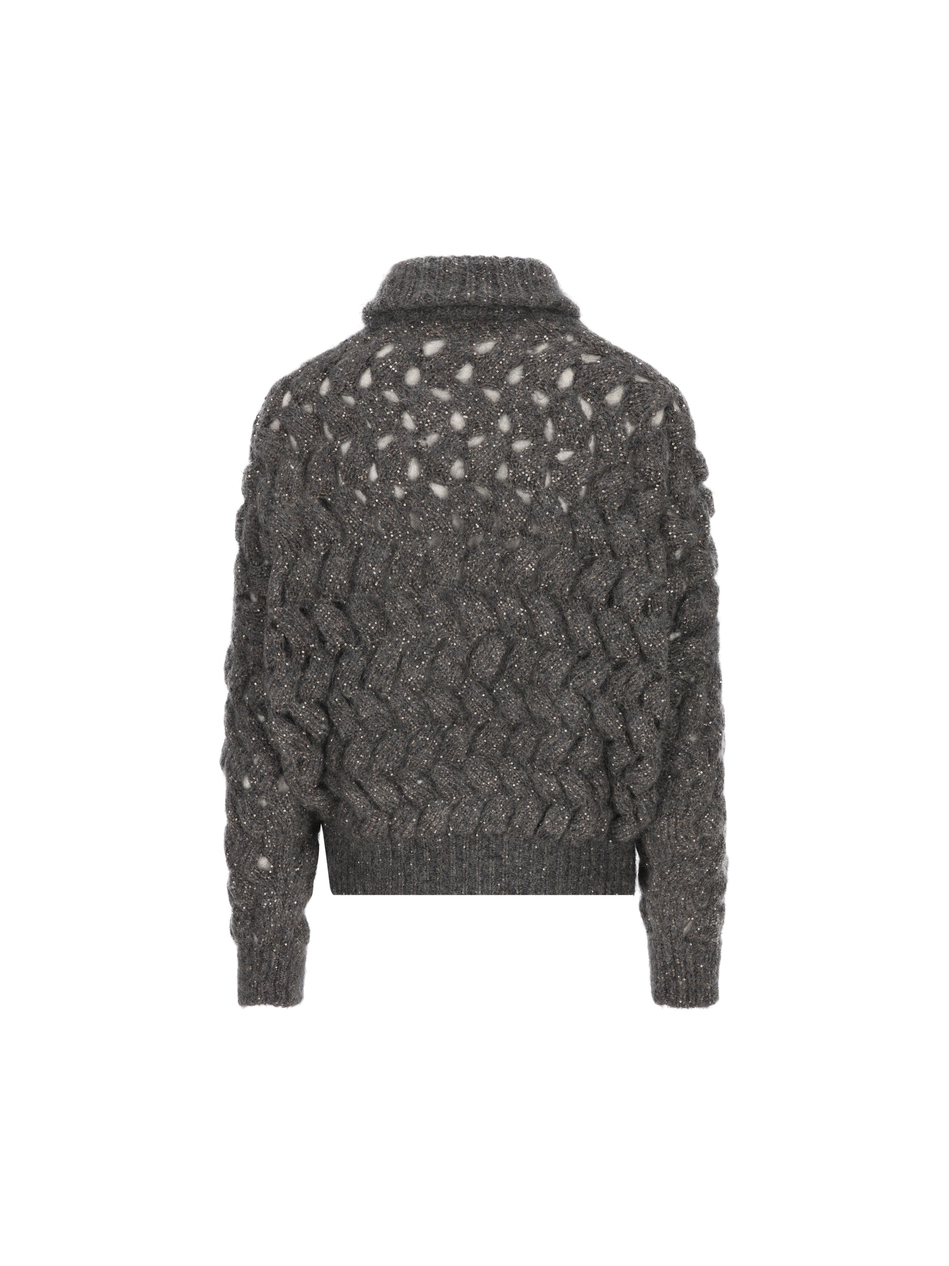 Cardigan realizzato in mohair e poliammide. MNT347516 CGD77 BRUNELLO CUCINELLI 