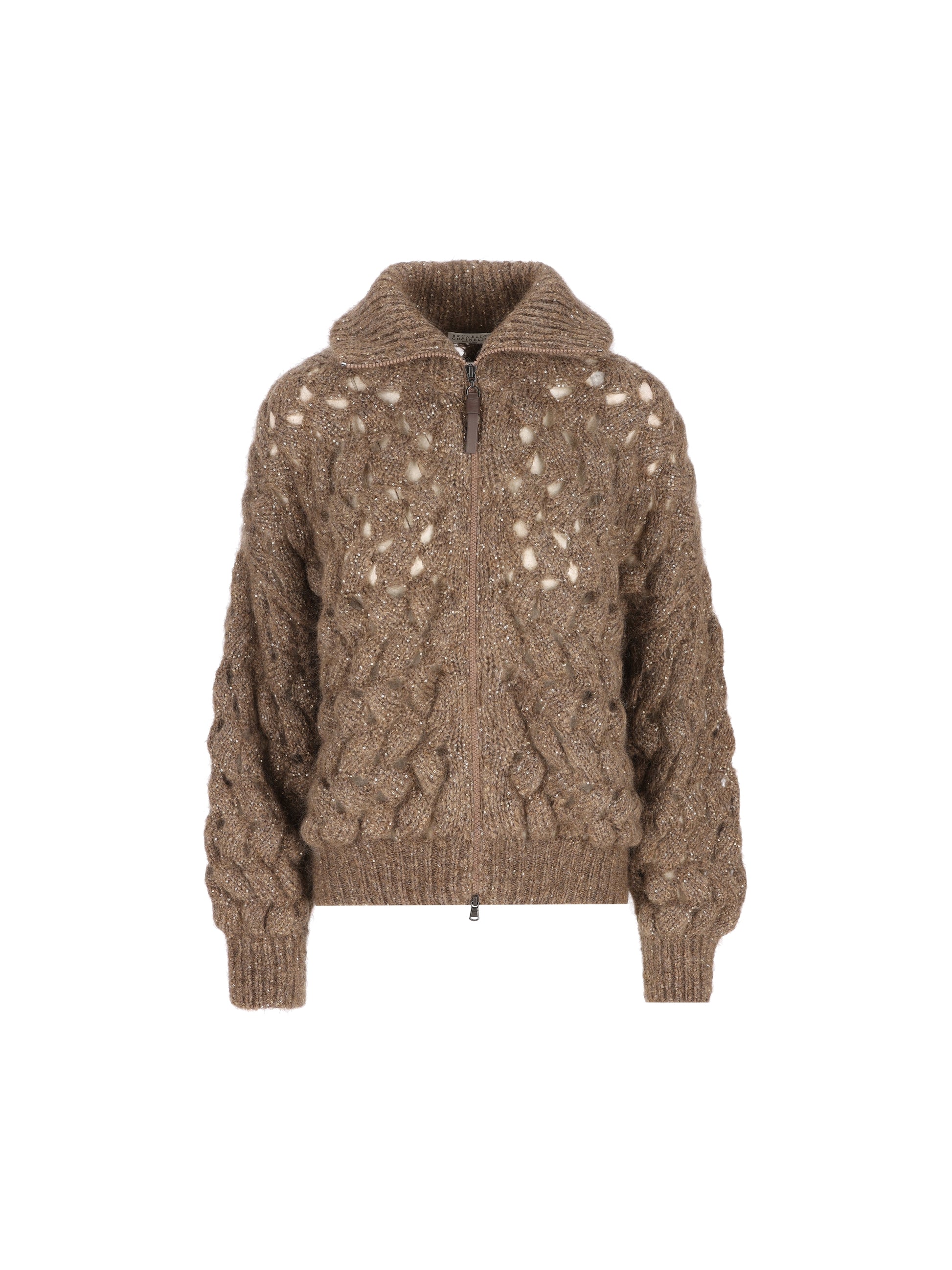 Cardigan realizzato in mohair e poliammide. MNT347516 CLE69 BRUNELLO CUCINELLI 