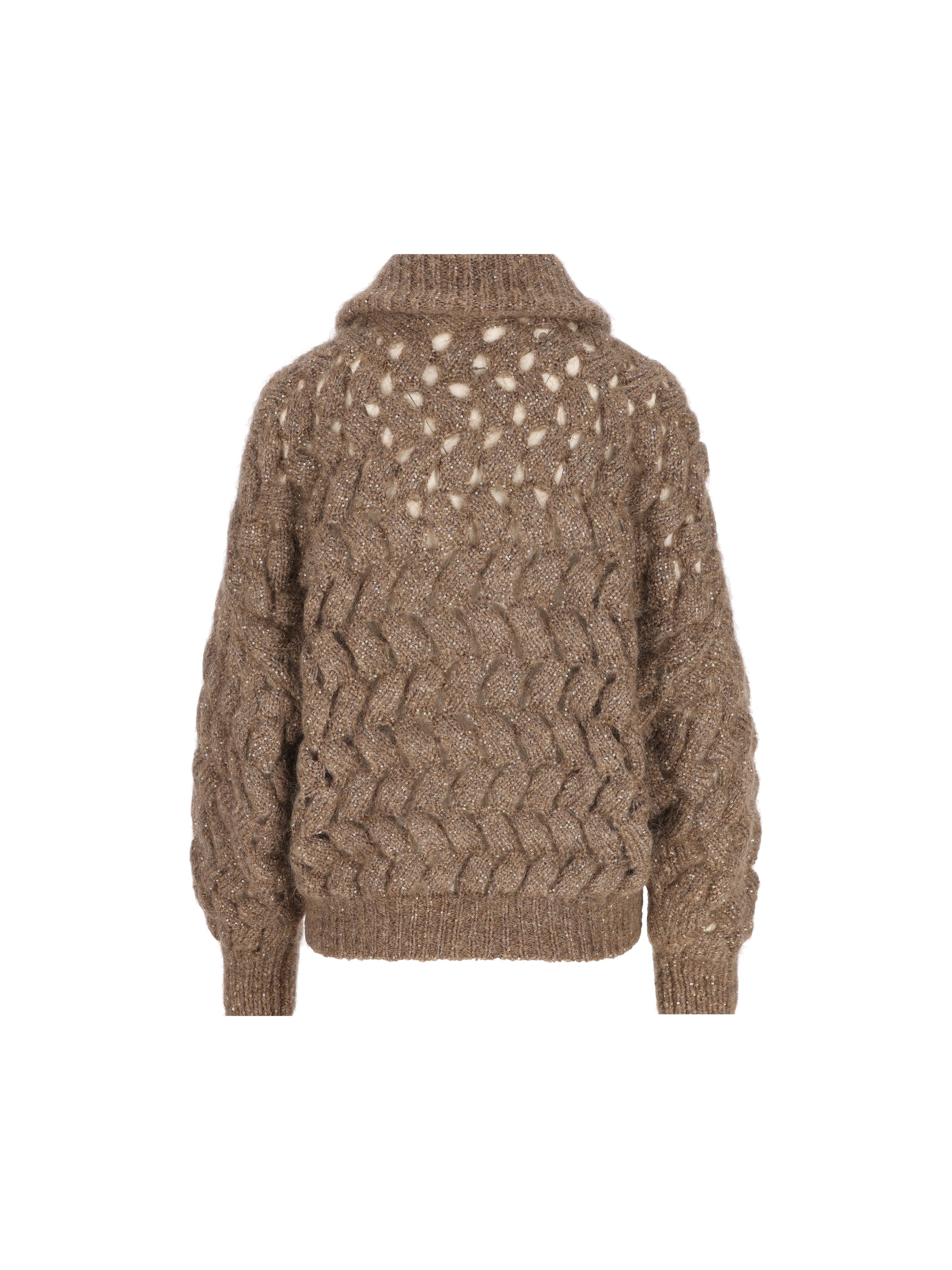 Cardigan realizzato in mohair e poliammide. MNT347516 CLE69 BRUNELLO CUCINELLI 