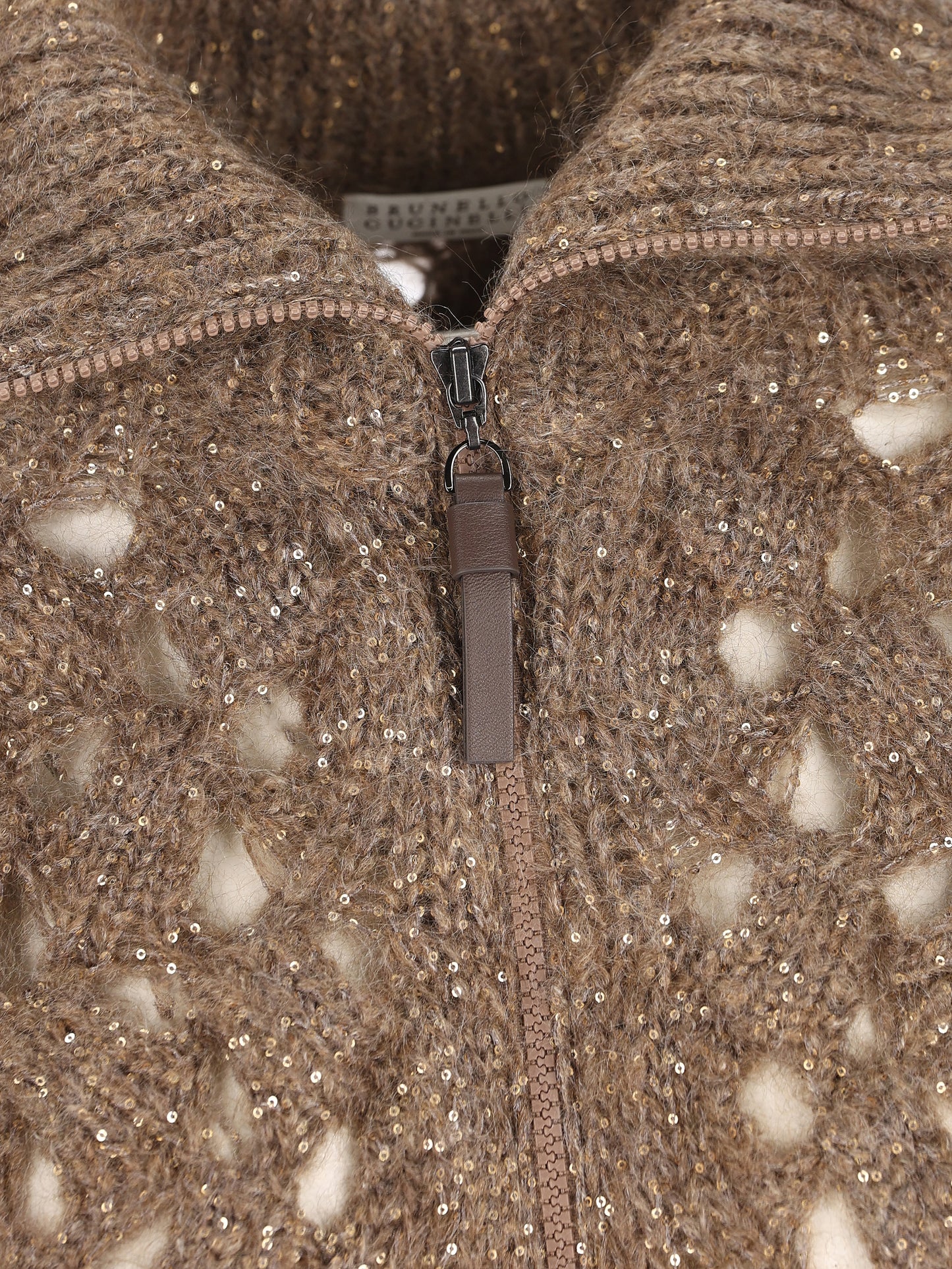 Cardigan realizzato in mohair e poliammide. MNT347516 CLE69 BRUNELLO CUCINELLI 