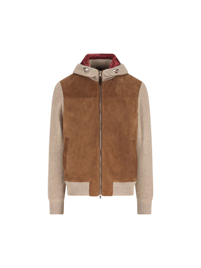 Bomber realizzato in camoscio. MPCLF2053 CIW19 BRUNELLO CUCINELLI 