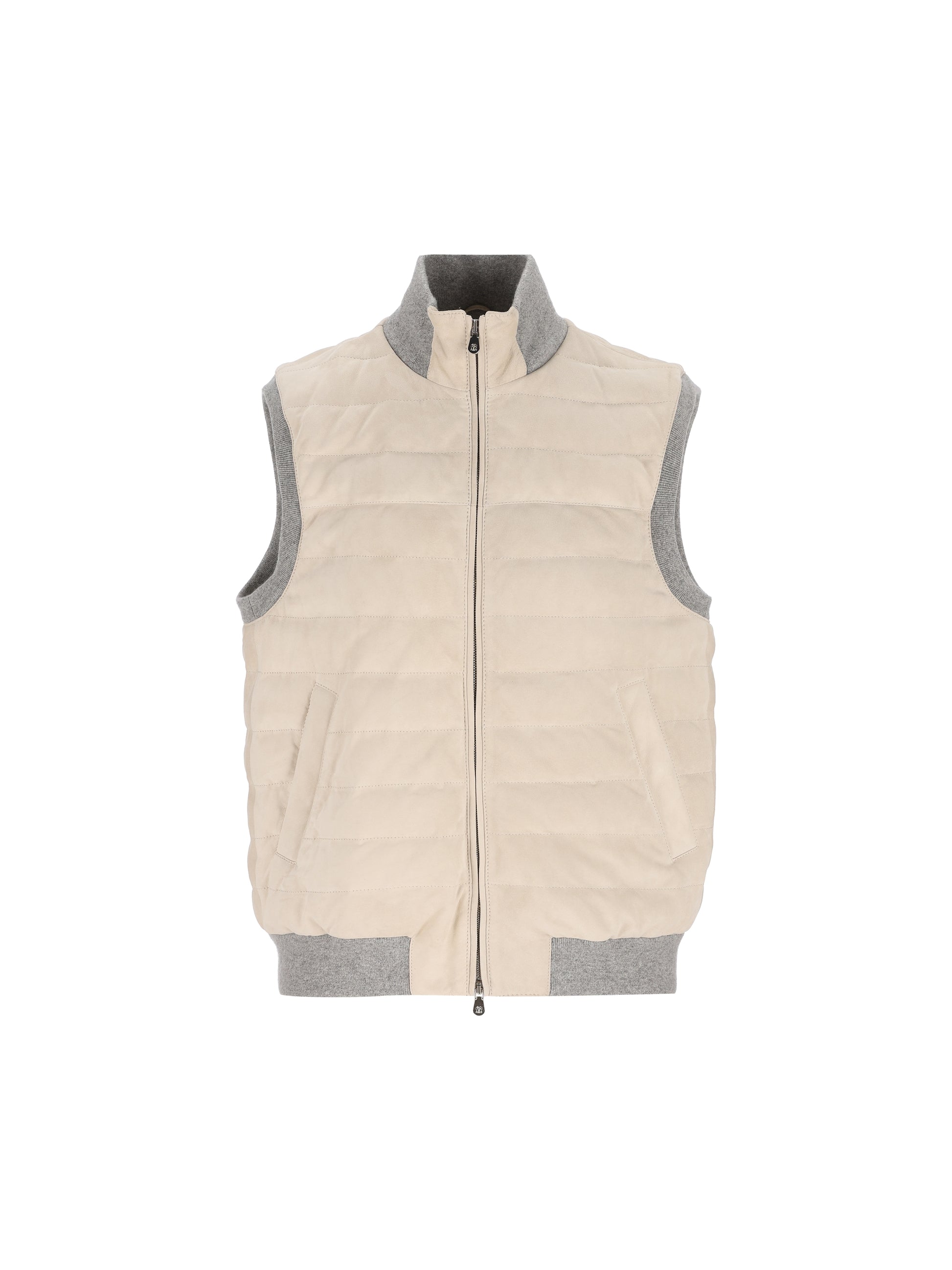 Gilet realizzato in pelle. MPCLF2098 CYX41 BRUNELLO CUCINELLI 