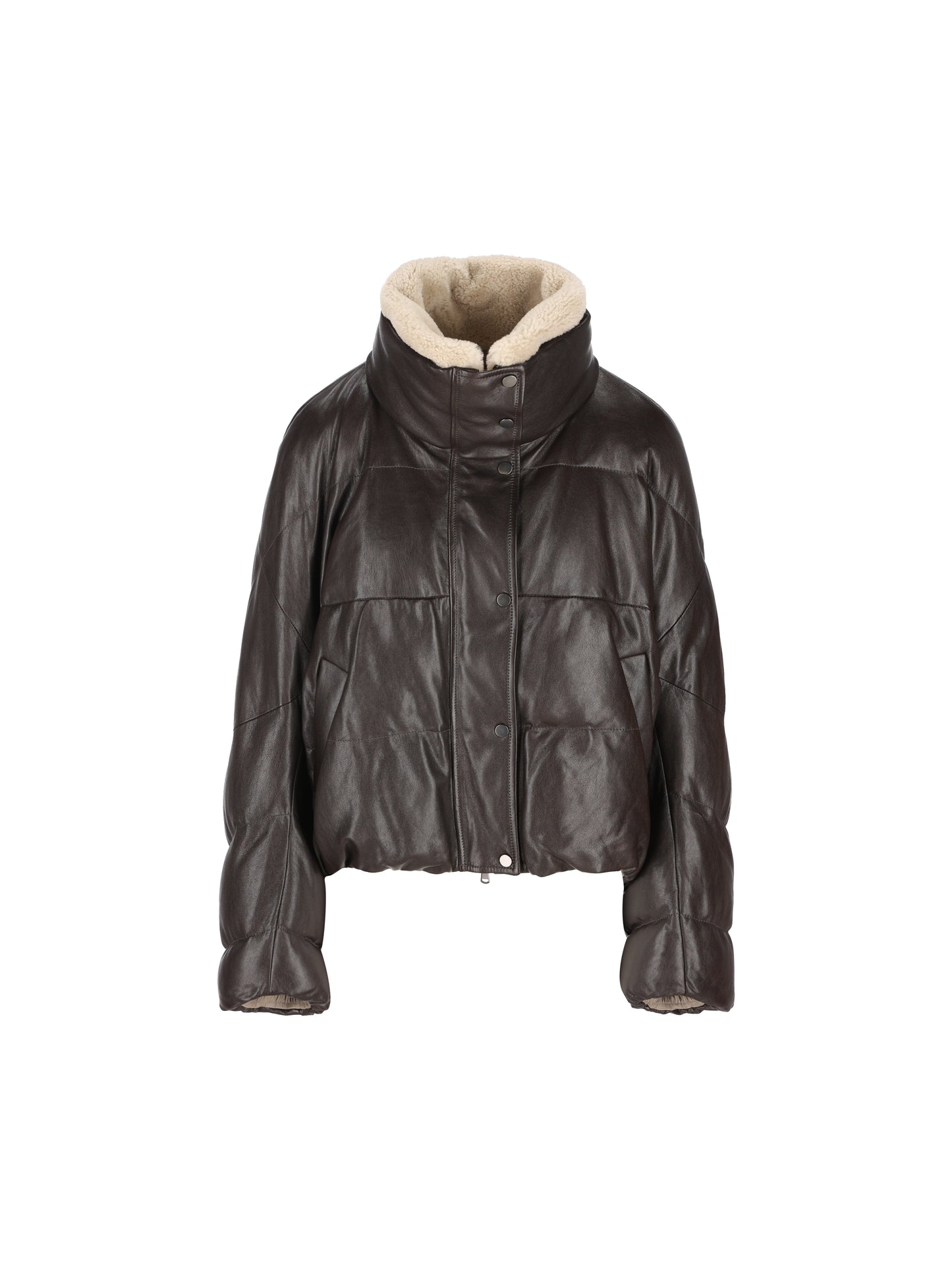 Giacca in pelle trapuntata. MPCTN7552 C4192 BRUNELLO CUCINELLI 