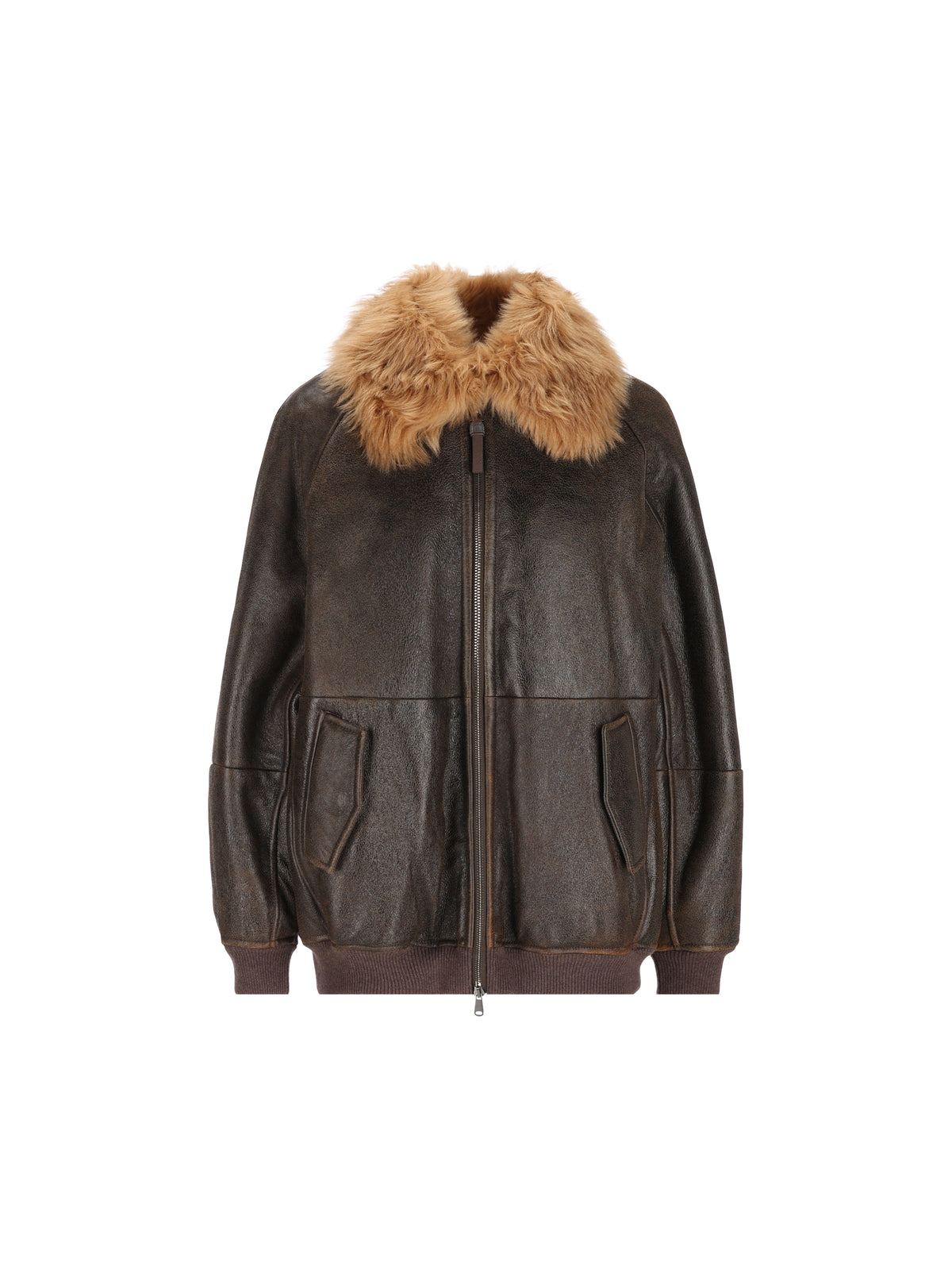 Bomber realizzat in shearling. MPMMA7564 C9998 BRUNELLO CUCINELLI 