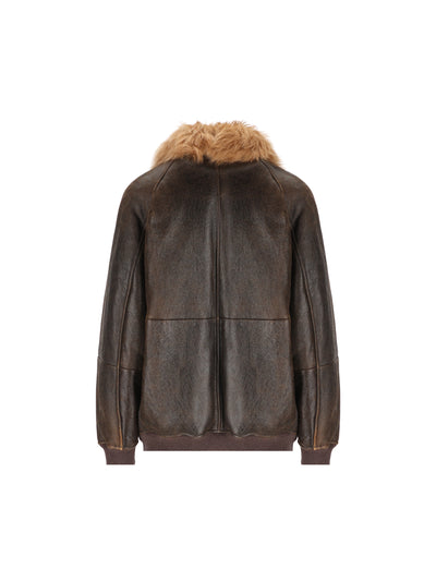 Bomber realizzat in shearling. MPMMA7564 C9998 BRUNELLO CUCINELLI 