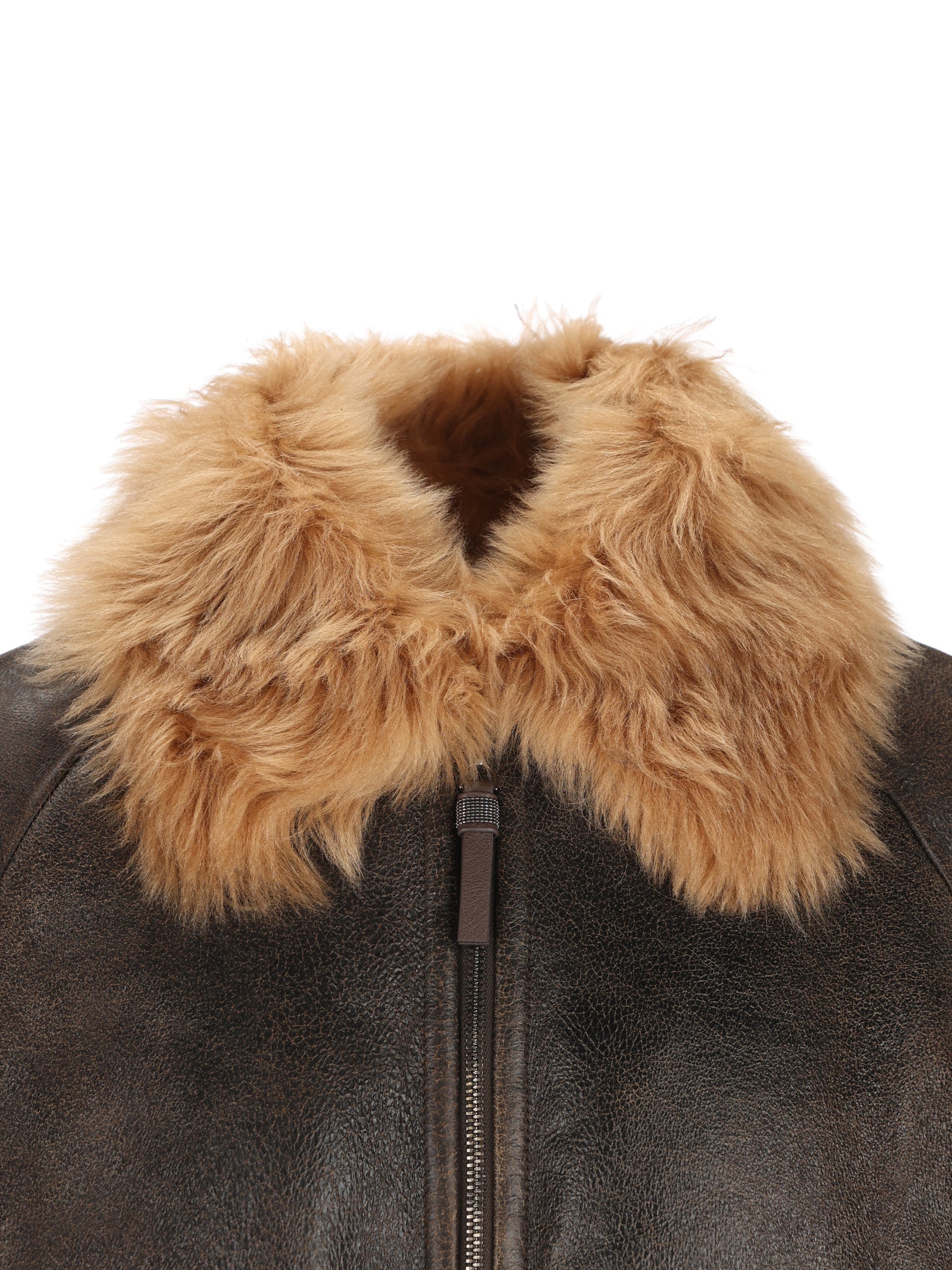 Bomber realizzat in shearling. MPMMA7564 C9998 BRUNELLO CUCINELLI 