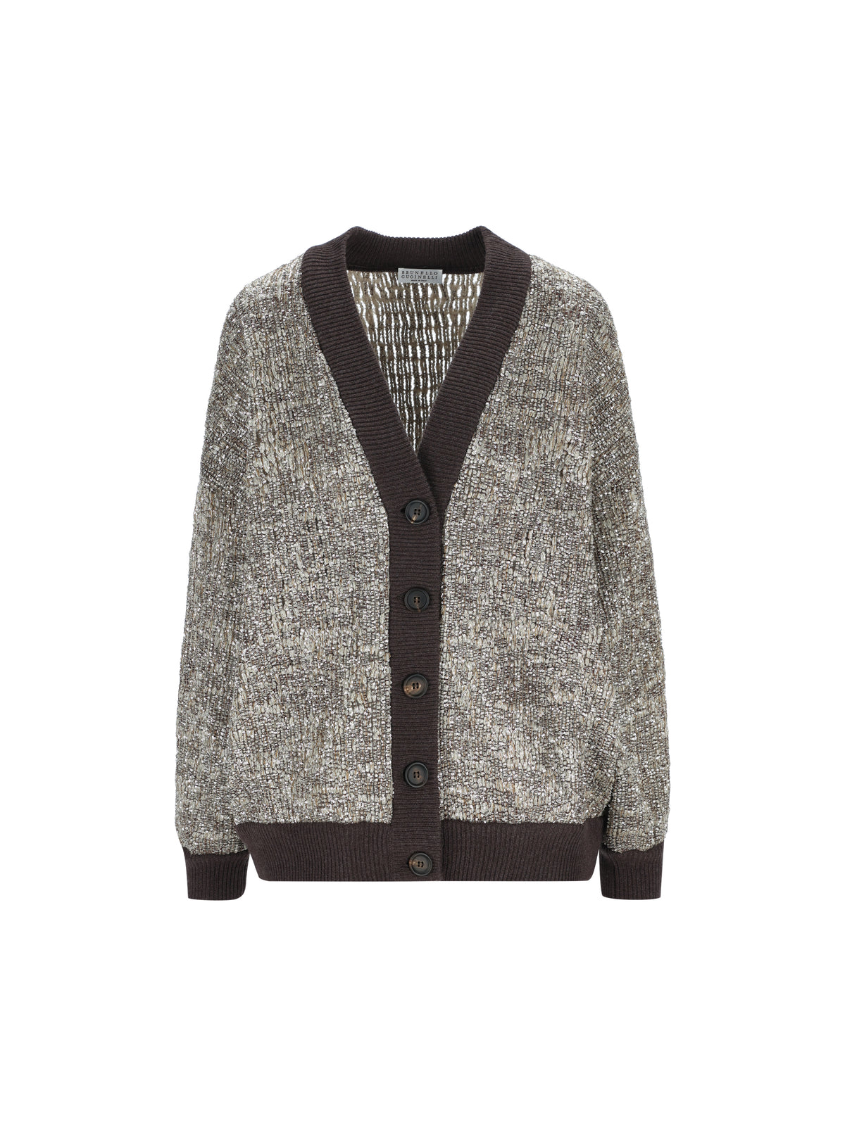 Cardigan realizzato in poliammide e poliestere. MRKR12216 CFS34 BRUNELLO CUCINELLI 
