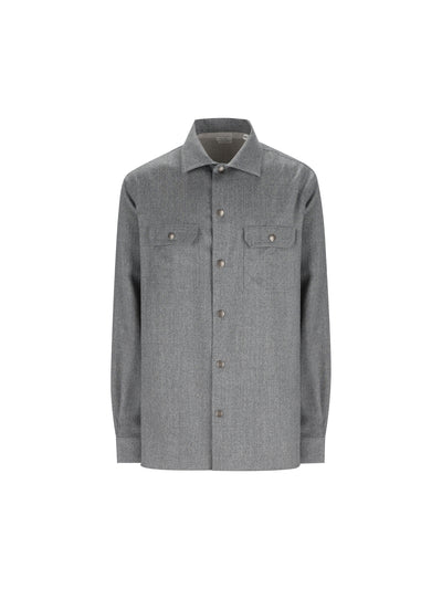 Overshirt realizzata in lana MY6660721 C002 BRUNELLO CUCINELLI 