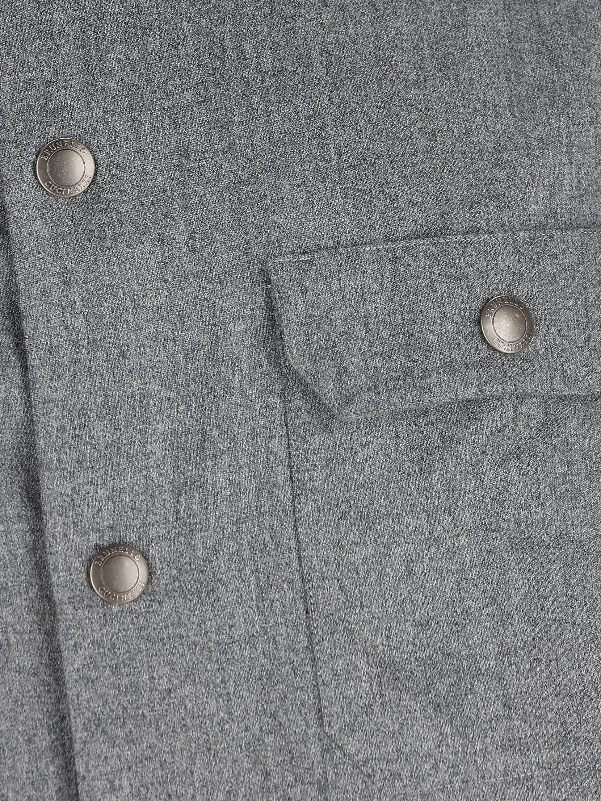 Overshirt realizzata in lana MY6660721 C002 BRUNELLO CUCINELLI 