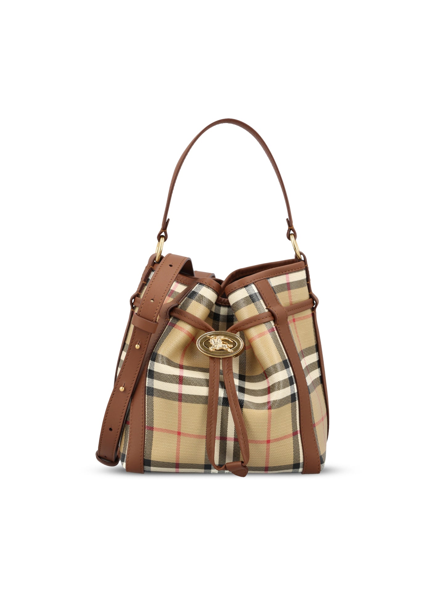 Borsa a secchiello mini realizzata in tela di cotone 8128949 A7026 BURBERRY 