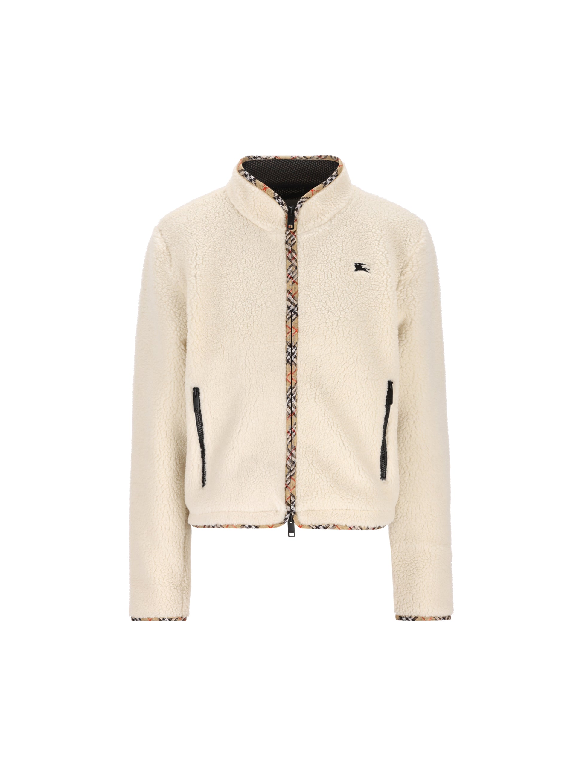 Giacca Cropped in Pile di Misto Lana e Cashmere 8132435 C6056 BURBERRY 