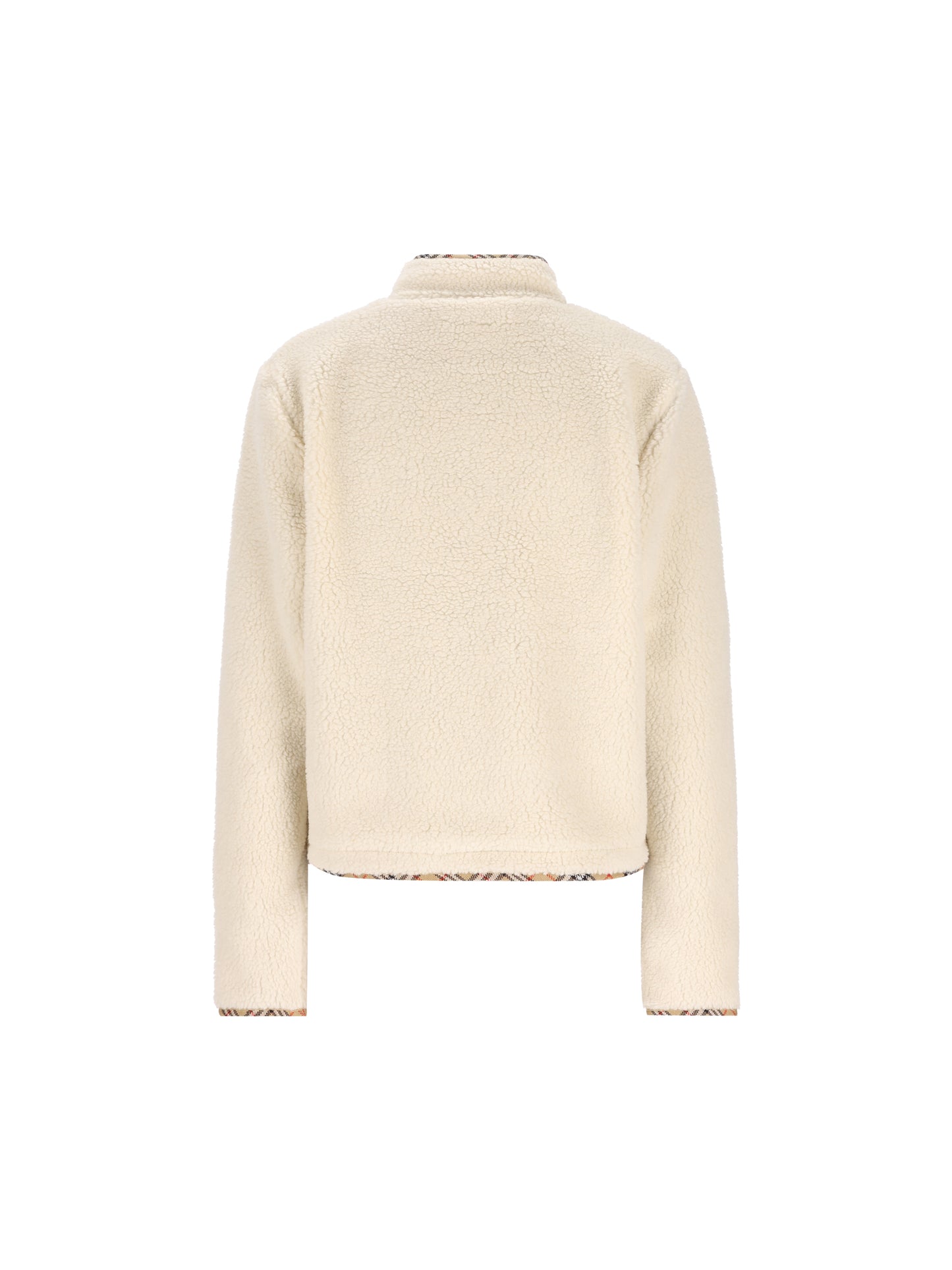 Giacca Cropped in Pile di Misto Lana e Cashmere 8132435 C6056 BURBERRY 