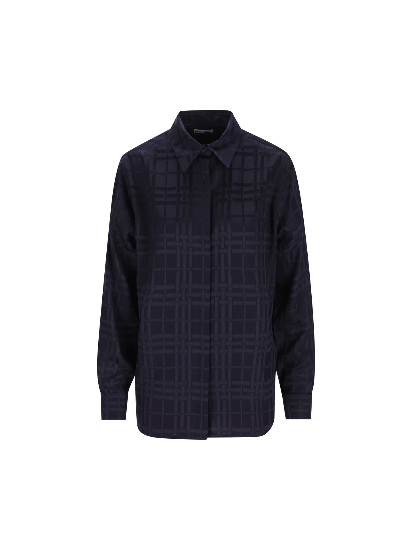Camicia in Seta Jacquard Check 8134487 C6517 BURBERRY 