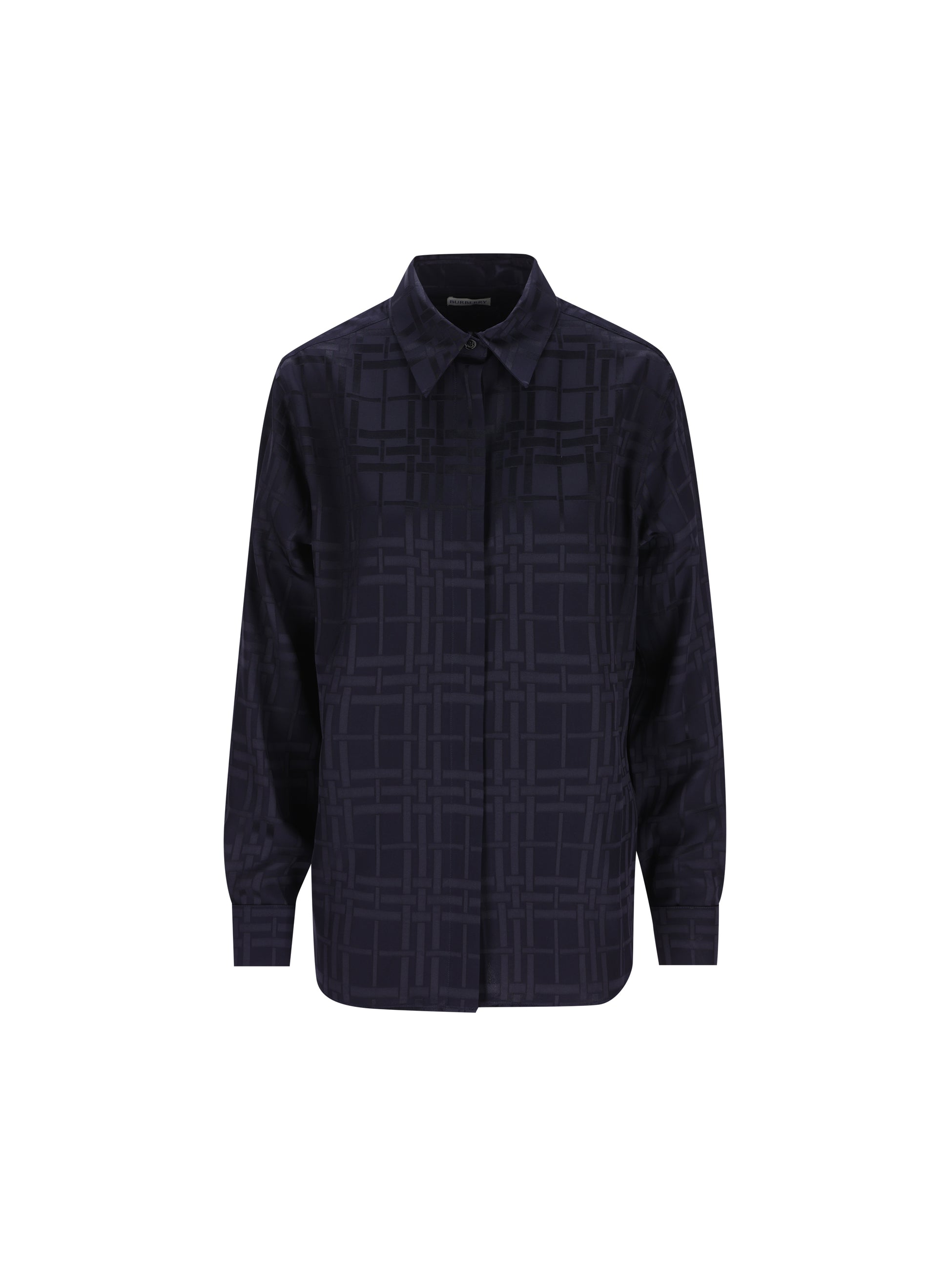 Camicia in Seta Jacquard Check 8134487 C6517 BURBERRY 