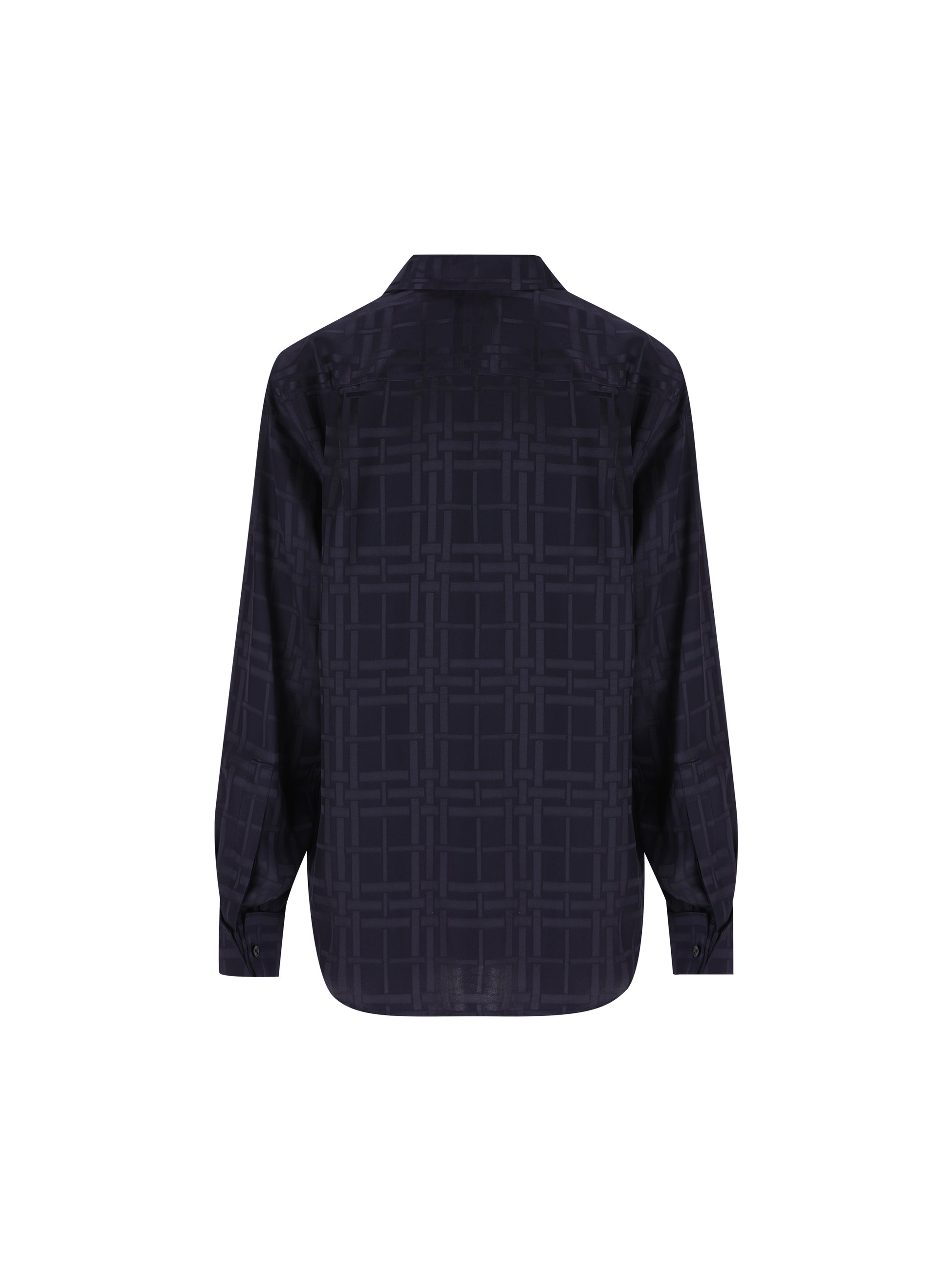 Camicia in Seta Jacquard Check 8134487 C6517 BURBERRY 