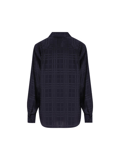 Camicia in Seta Jacquard Check 8134487 C6517 BURBERRY 