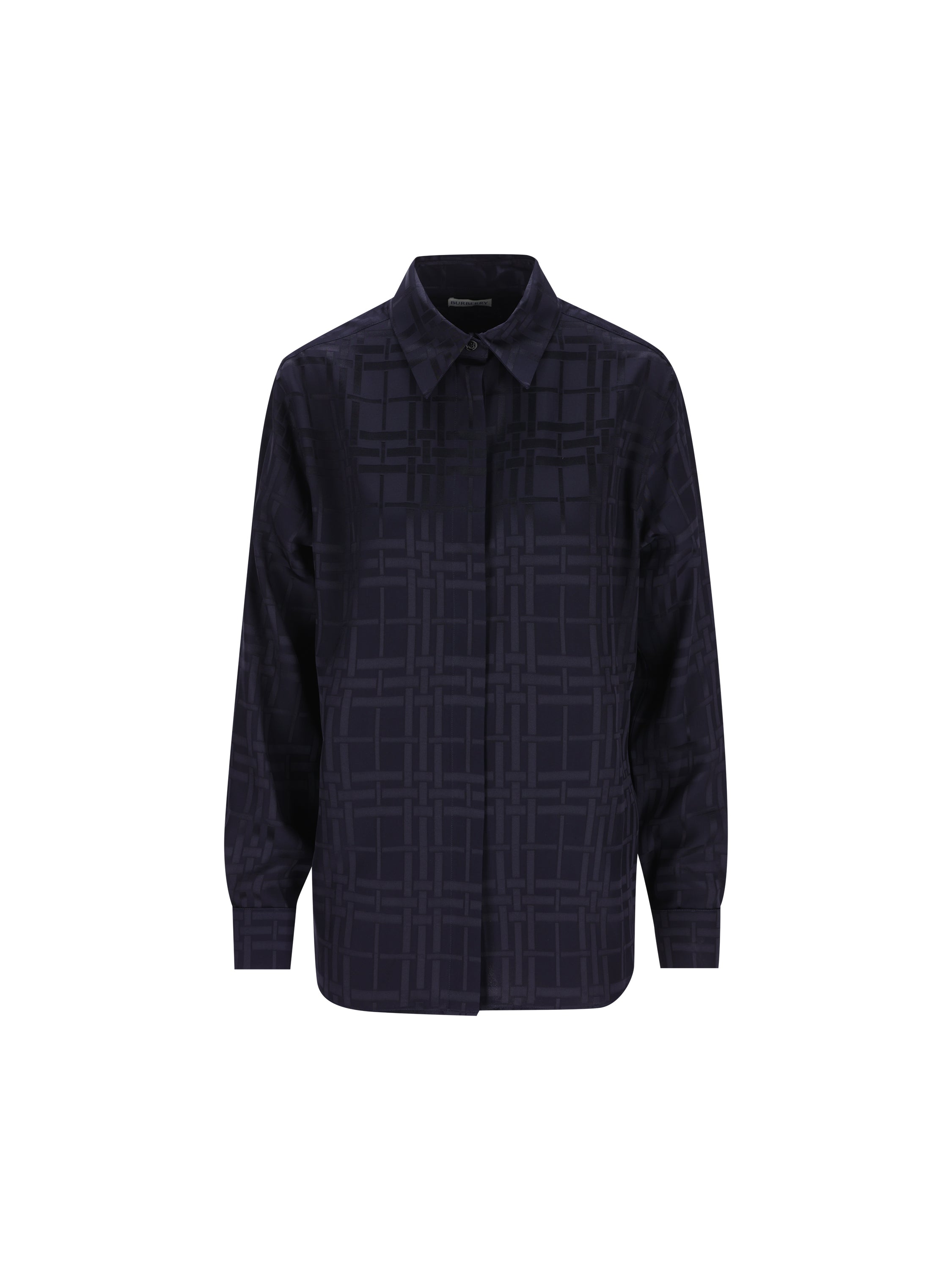 Camicia in Seta Jacquard Check 8134487 C6517 BURBERRY 