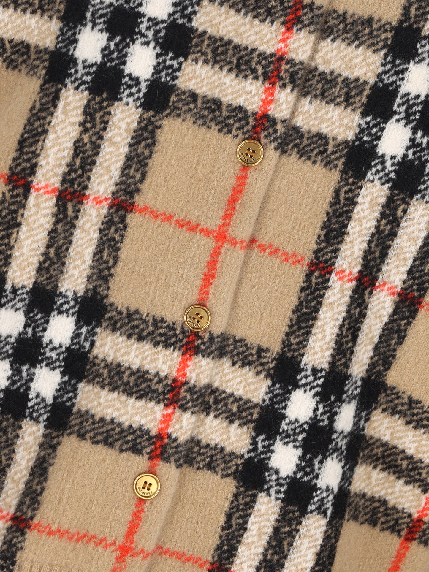 Cardigan in lana e cashmere Check 8135242 B9368 BURBERRY 