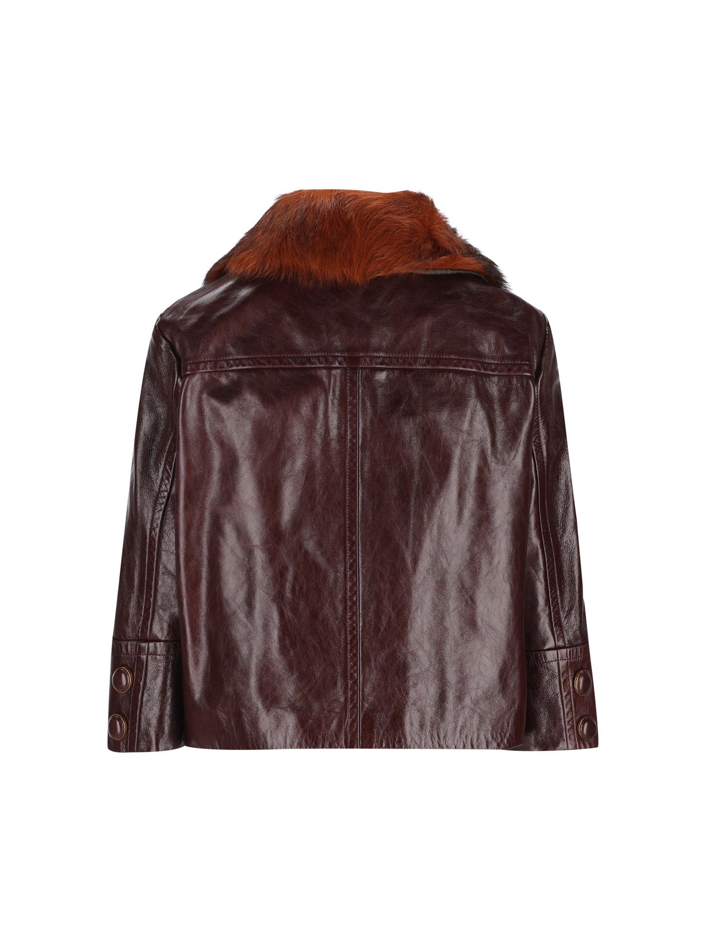 Giacca Corta in Pelle con Colletto in Shearling CH26ACV05223 56F CHLOE' 