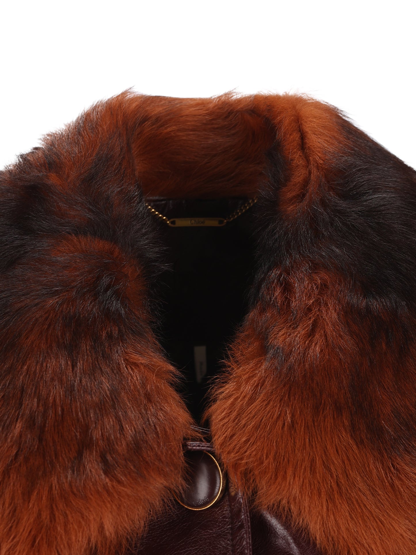 Giacca Corta in Pelle con Colletto in Shearling CH26ACV05223 56F CHLOE' 
