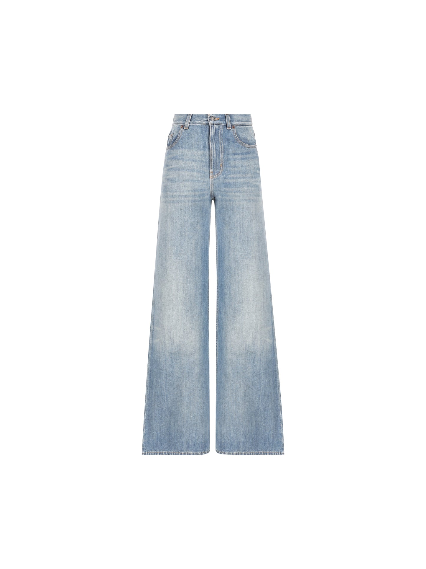 Jeans a gamba ampia e vita alta in denim di cotone CH26ADP01157 496 CHLOE' 
