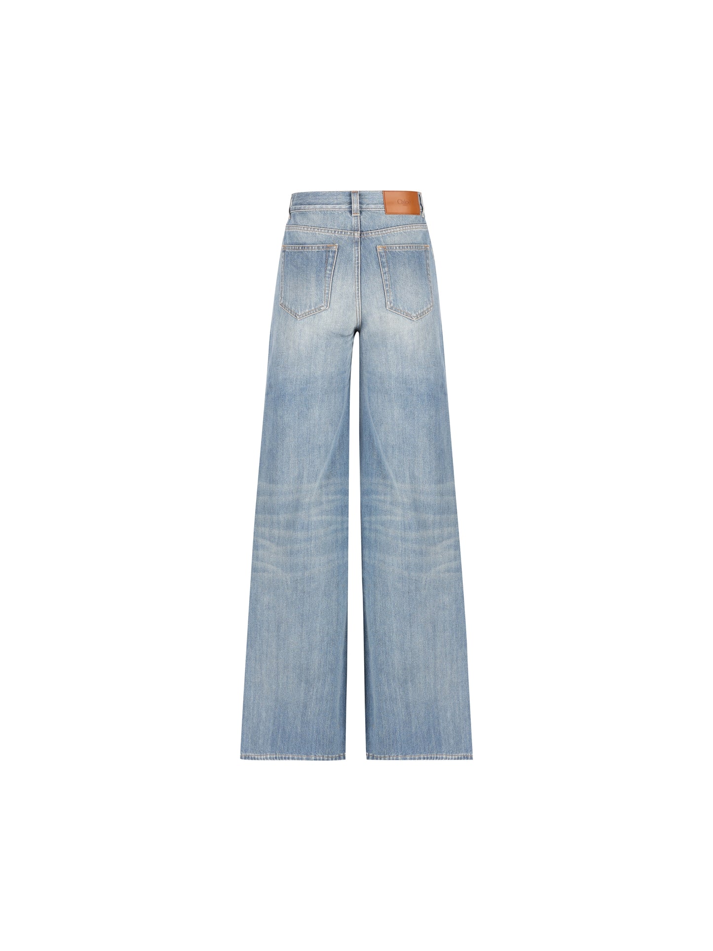 Jeans a gamba ampia e vita alta in denim di cotone CH26ADP01157 496 CHLOE' 
