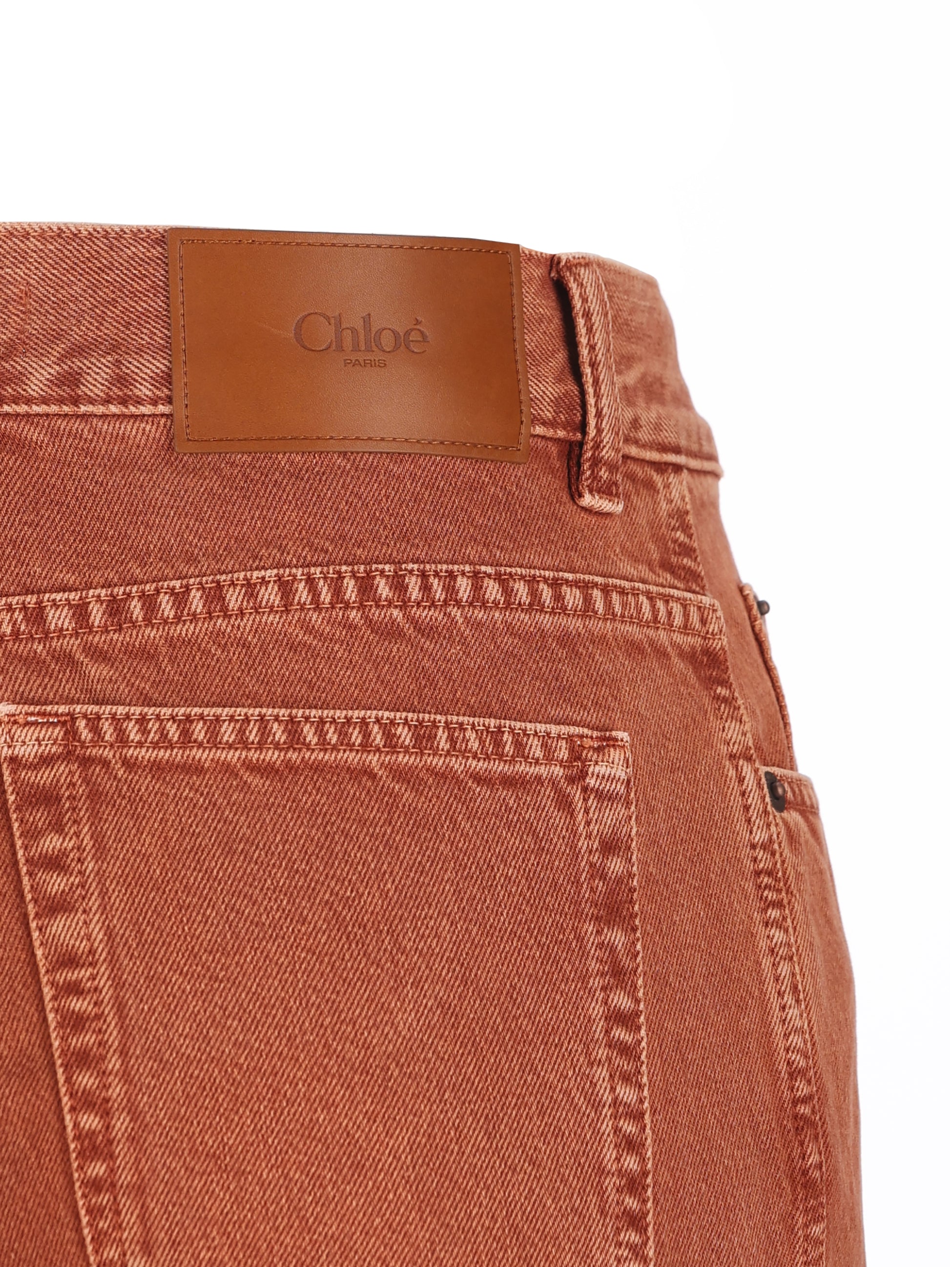 Jeans dritti in denim di cotone biologico. CH26ADP11255 237 CHLOE' 