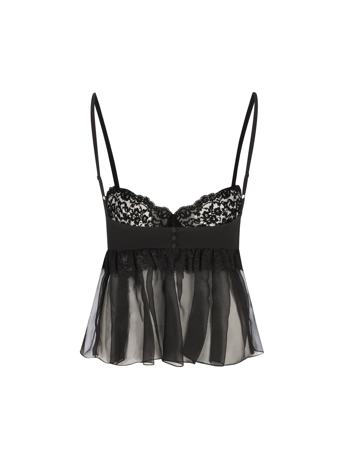 Top lingerie con spalline sottili in crêpe de chine CH26AHT17005 001 CHLOE' 