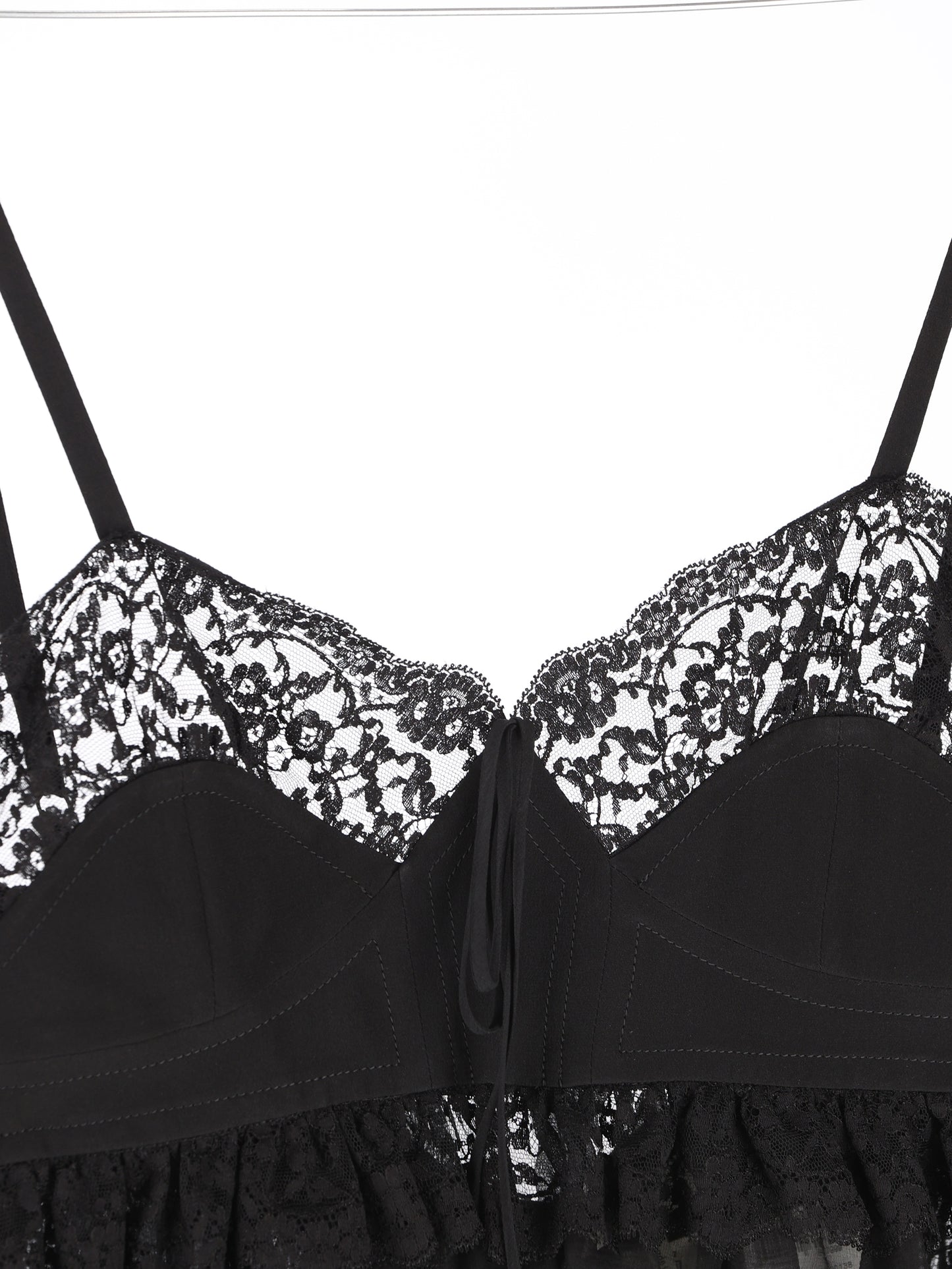 Top lingerie con spalline sottili in crêpe de chine CH26AHT17005 001 CHLOE' 