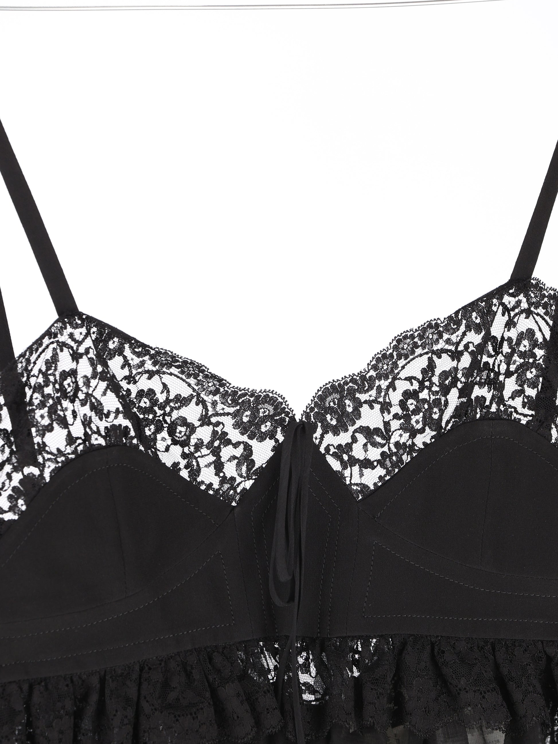 Top lingerie con spalline sottili in crêpe de chine CH26AHT17005 001 CHLOE' 