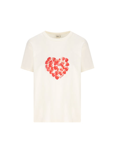 T-Shirt in cotone. CH26AJH41880 107 CHLOE' 