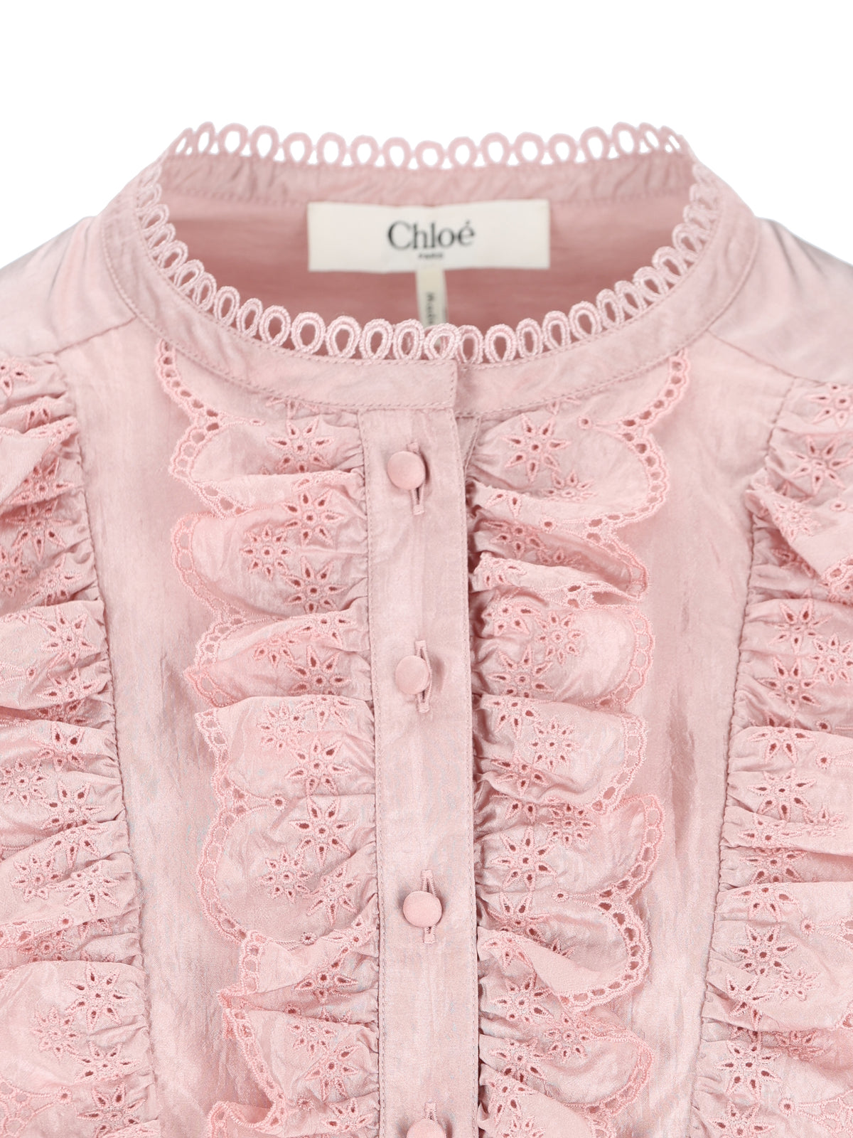 Top realizzato in poliammide e seta. CH26SHT28102 6F5 CHLOE' 