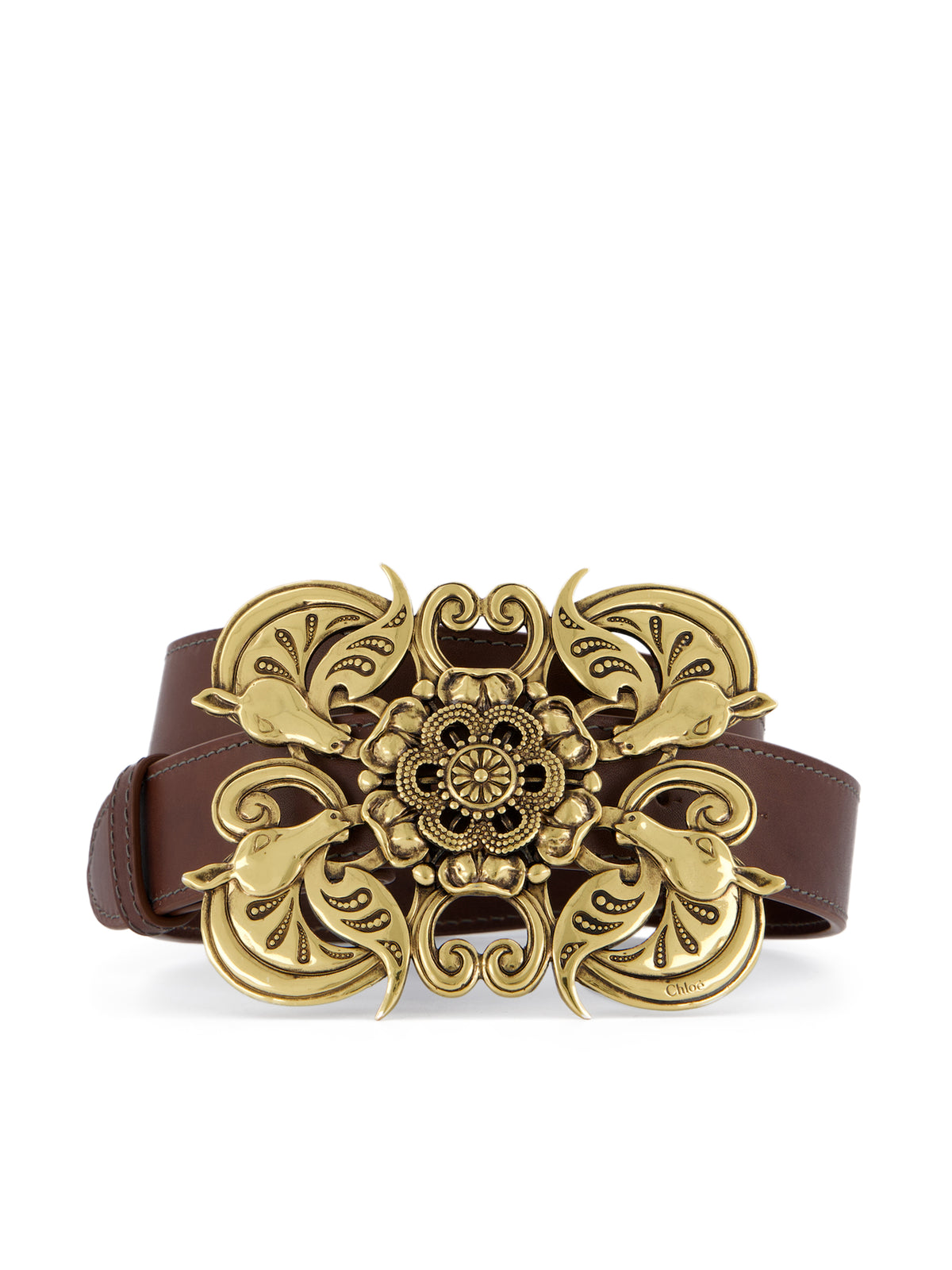 Cintura in pelle di vitello e ottone CH26WBB03CWL 233 CHLOE' 