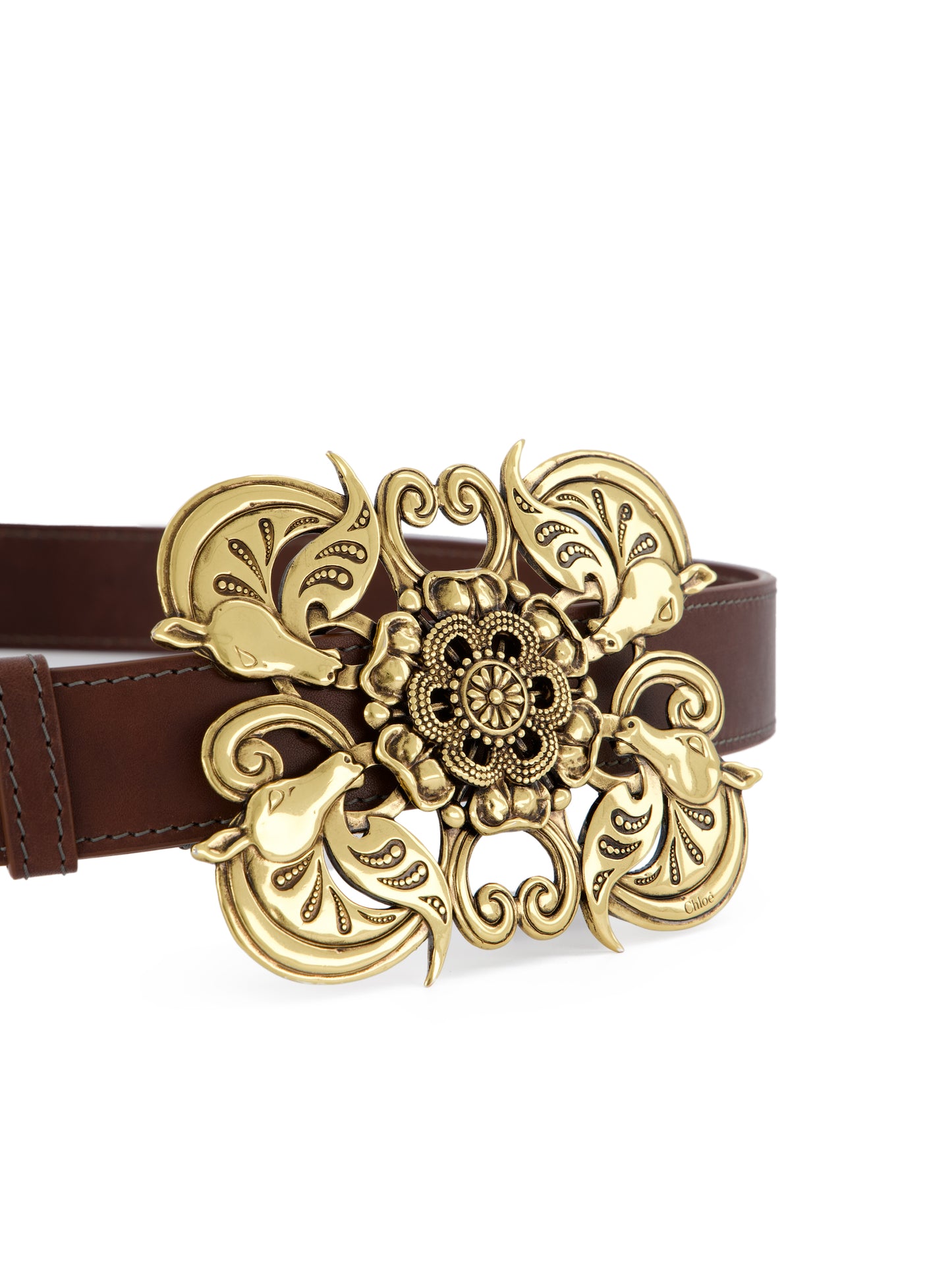 Cintura in pelle di vitello e ottone CH26WBB03CWL 233 CHLOE' 