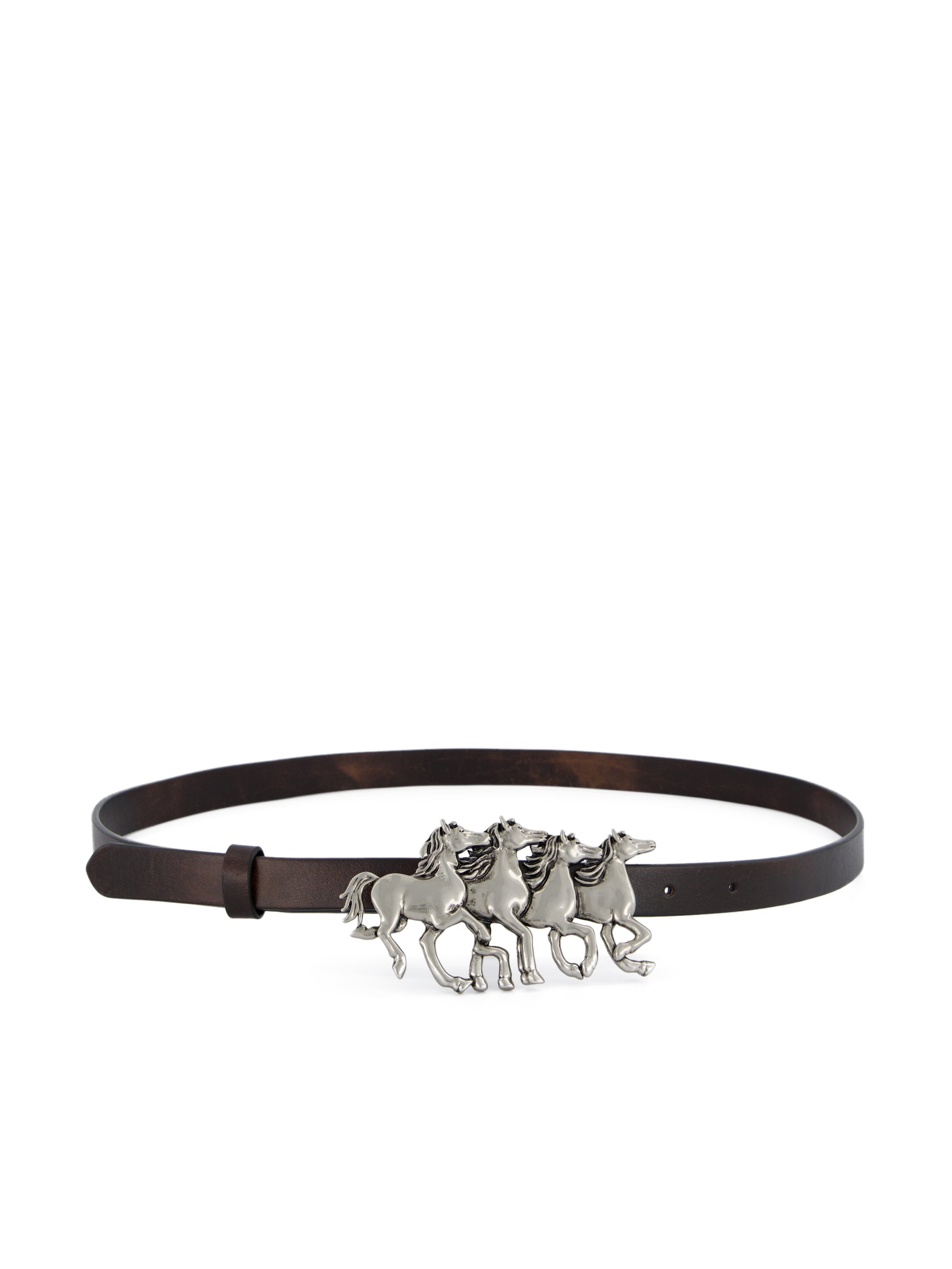 Cintura Chloé Running Horses in pelle di vitello e ottone CH26WBB06CWL 9FI CHLOE' 