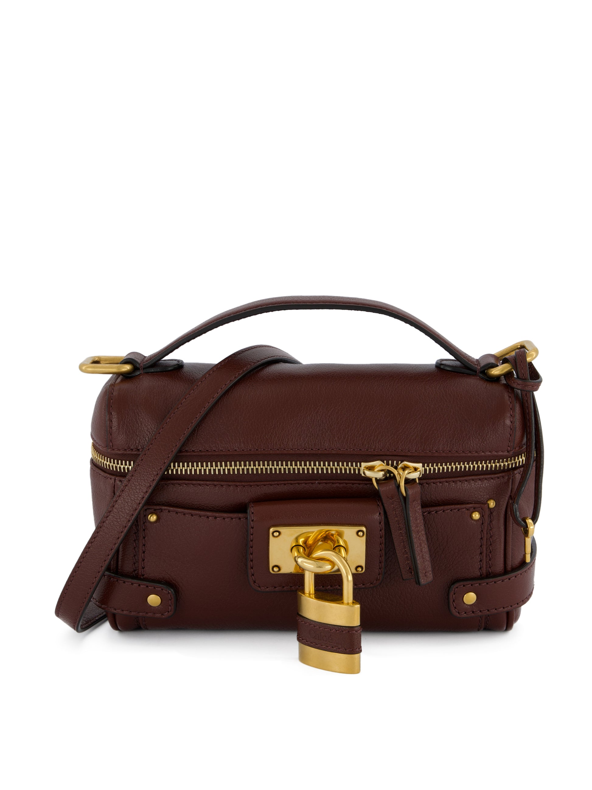 Borsa Vanity in pelle di bufalo granata. CH26WS855P75 27M CHLOE' 