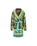 Cardigan realizzato in acrilico. 22600-71 MILITARE/TURCHESE COLOUR MARKET 