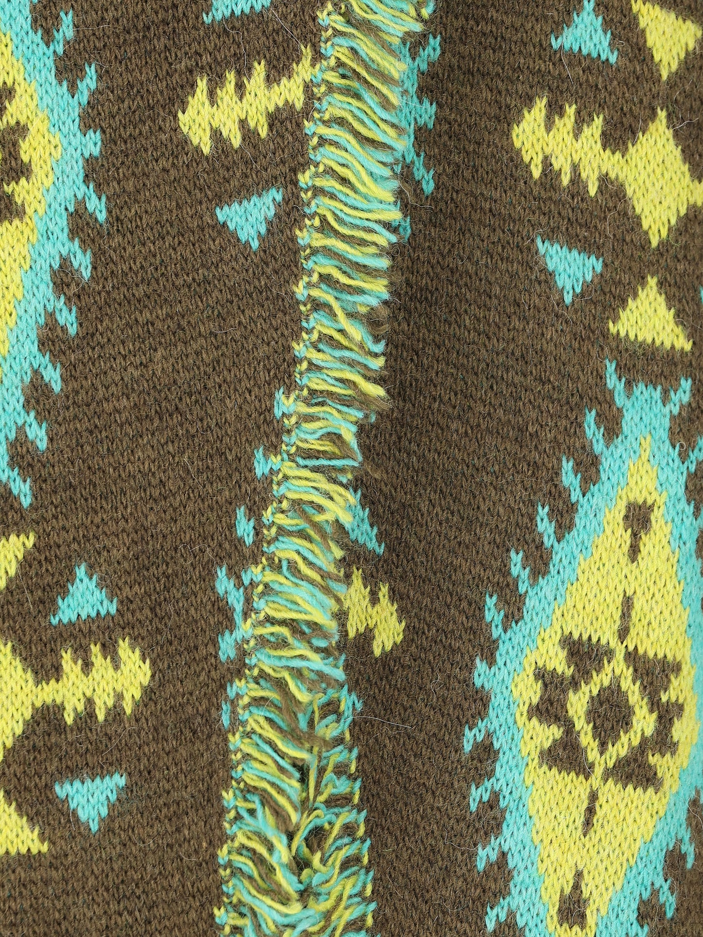 Gonna realizzata in misto acrilico. 22600-72 ARMY/TURCHESE COLOUR MARKET 