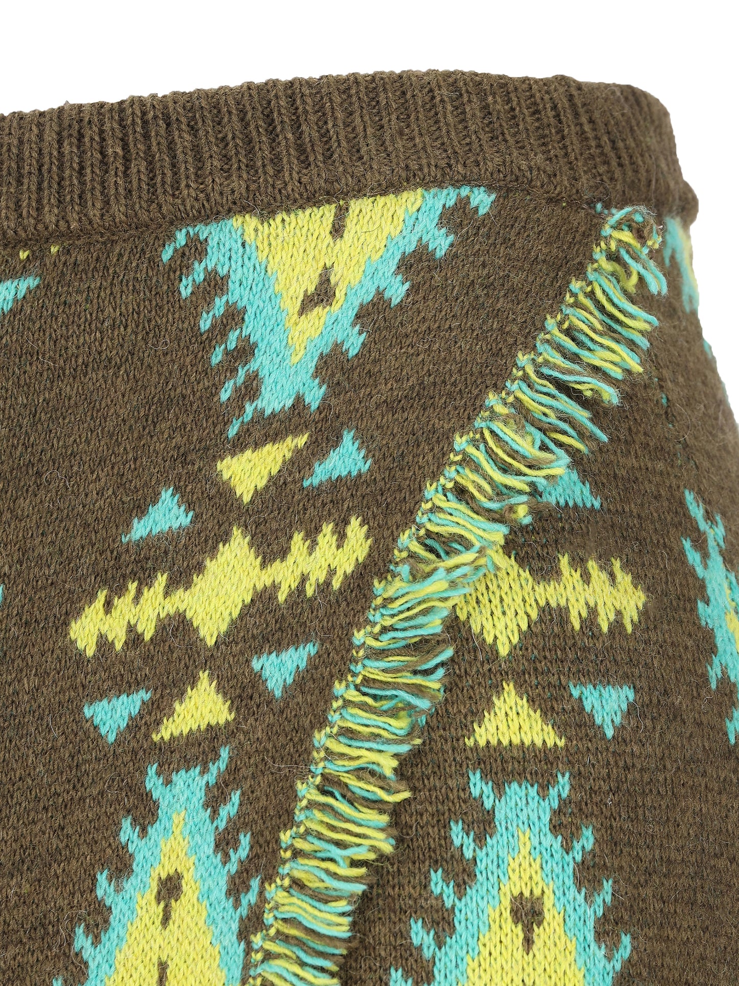Gonna realizzata in misto acrilico. 22600-72 ARMY/TURCHESE COLOUR MARKET 